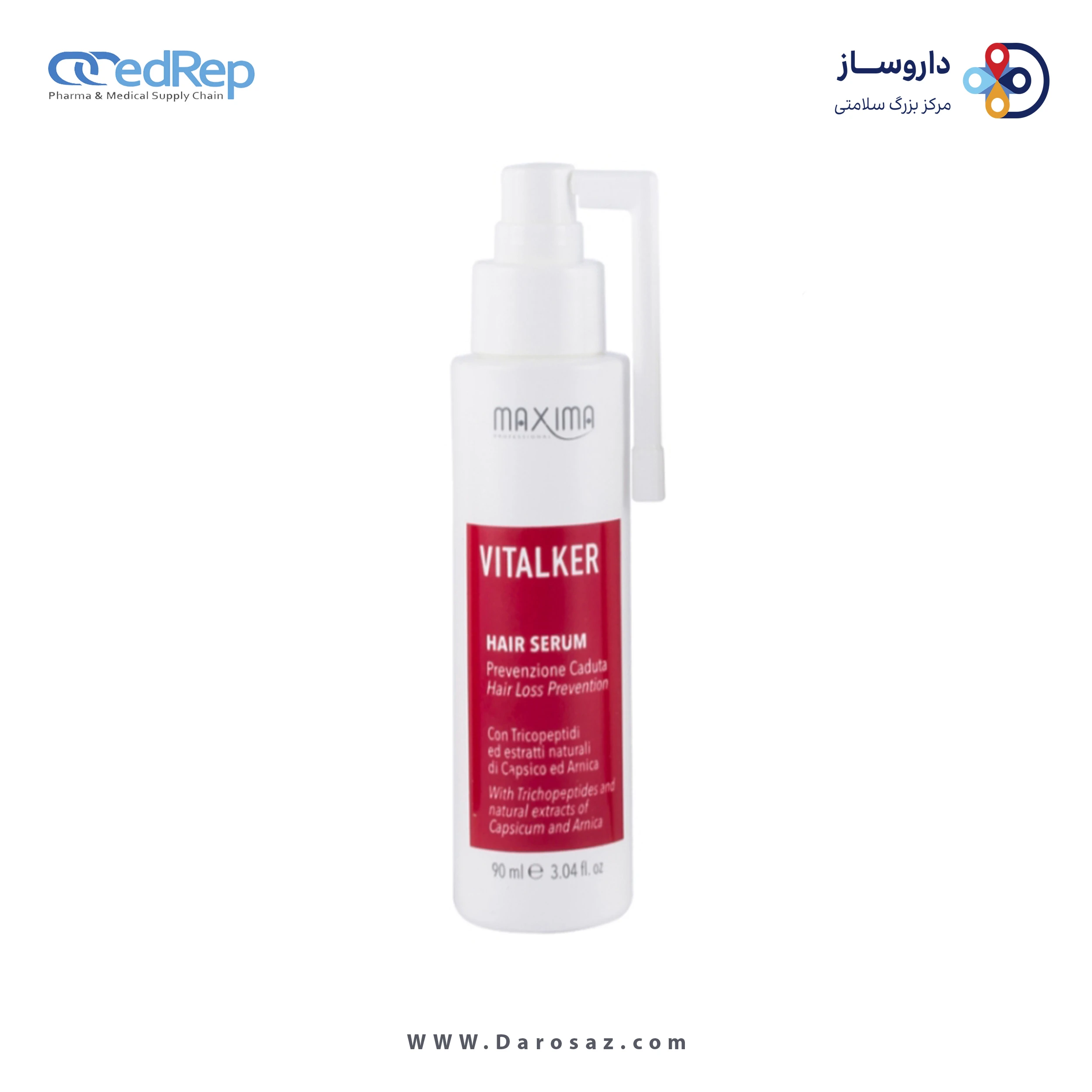 فراورده های حالت دهنده ،نرم کننده وتثبیت کننده آرایش مو (کرمها ، لوسیونها وروغنها) MAXIMA Vitalker Hair Serum Prevenzione Caduta