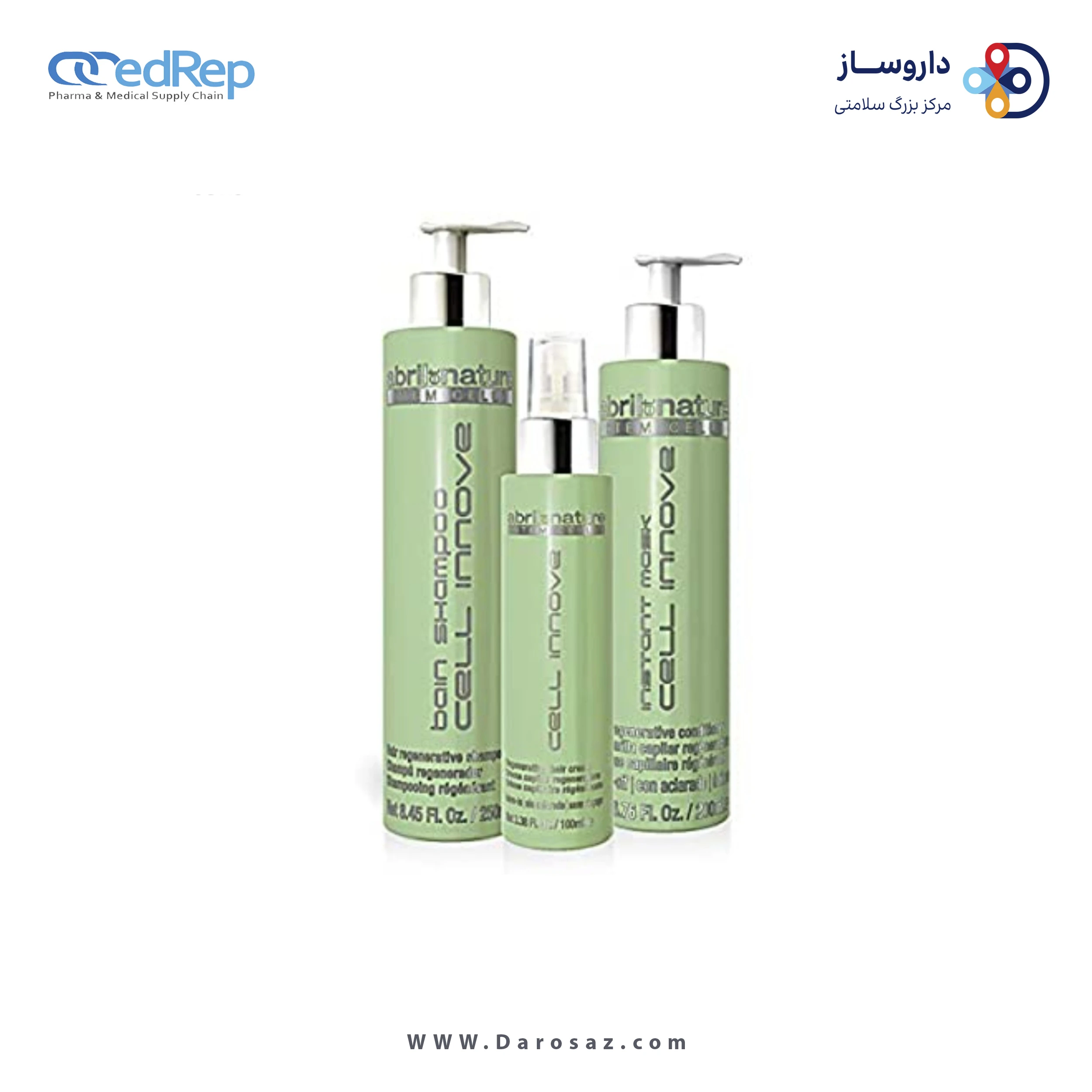 فراورده های حالت دهنده ،نرم کننده وتثبیت کننده آرایش مو (کرمها ، لوسیونها وروغنها) Abril Et Nature CELL INNOVE 500 ML