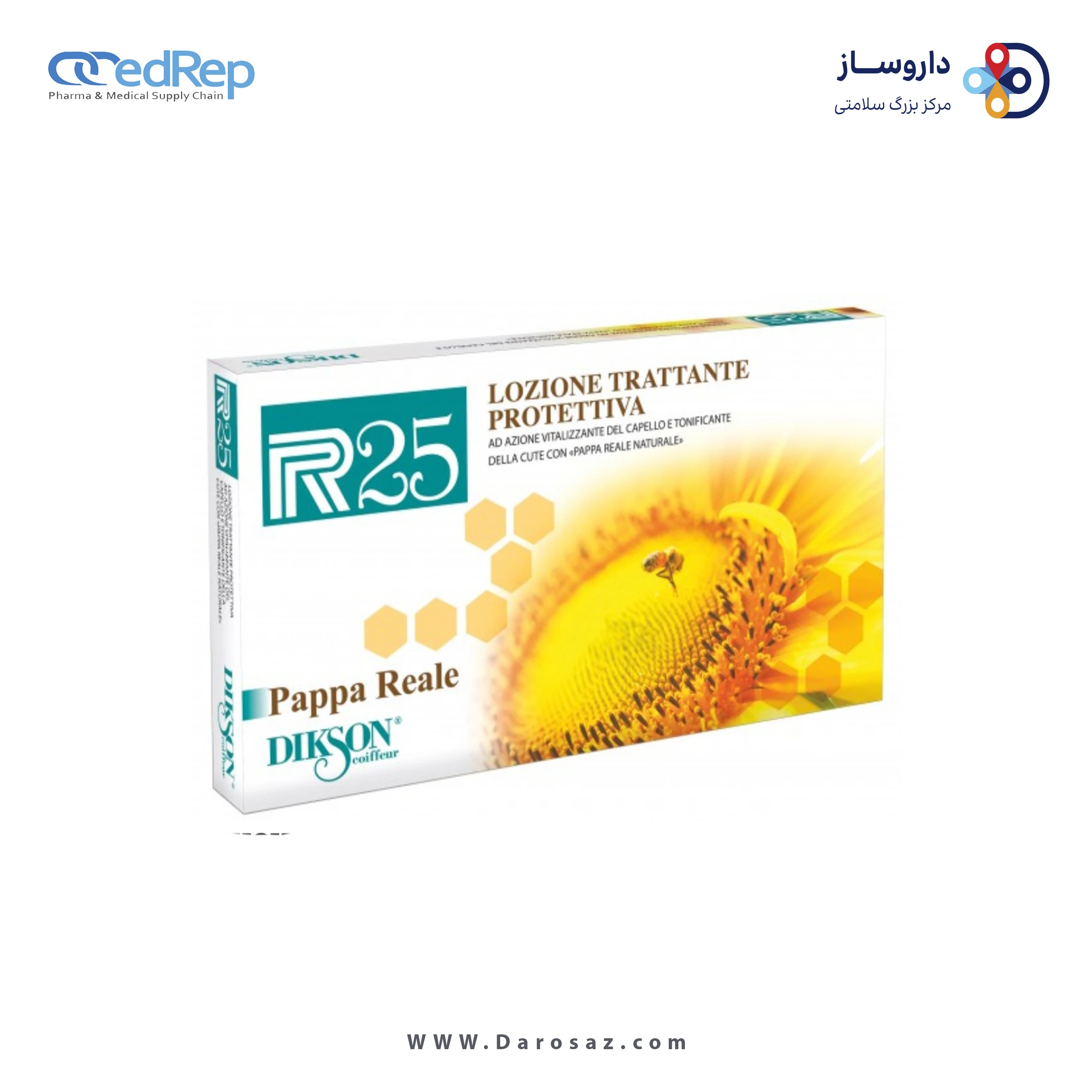 فراورده های حالت دهنده ،نرم کننده وتثبیت کننده آرایش مو (کرمها ، لوسیونها وروغنها) DIKSON PR 25 protective treatment lotion for vitalizing the hair