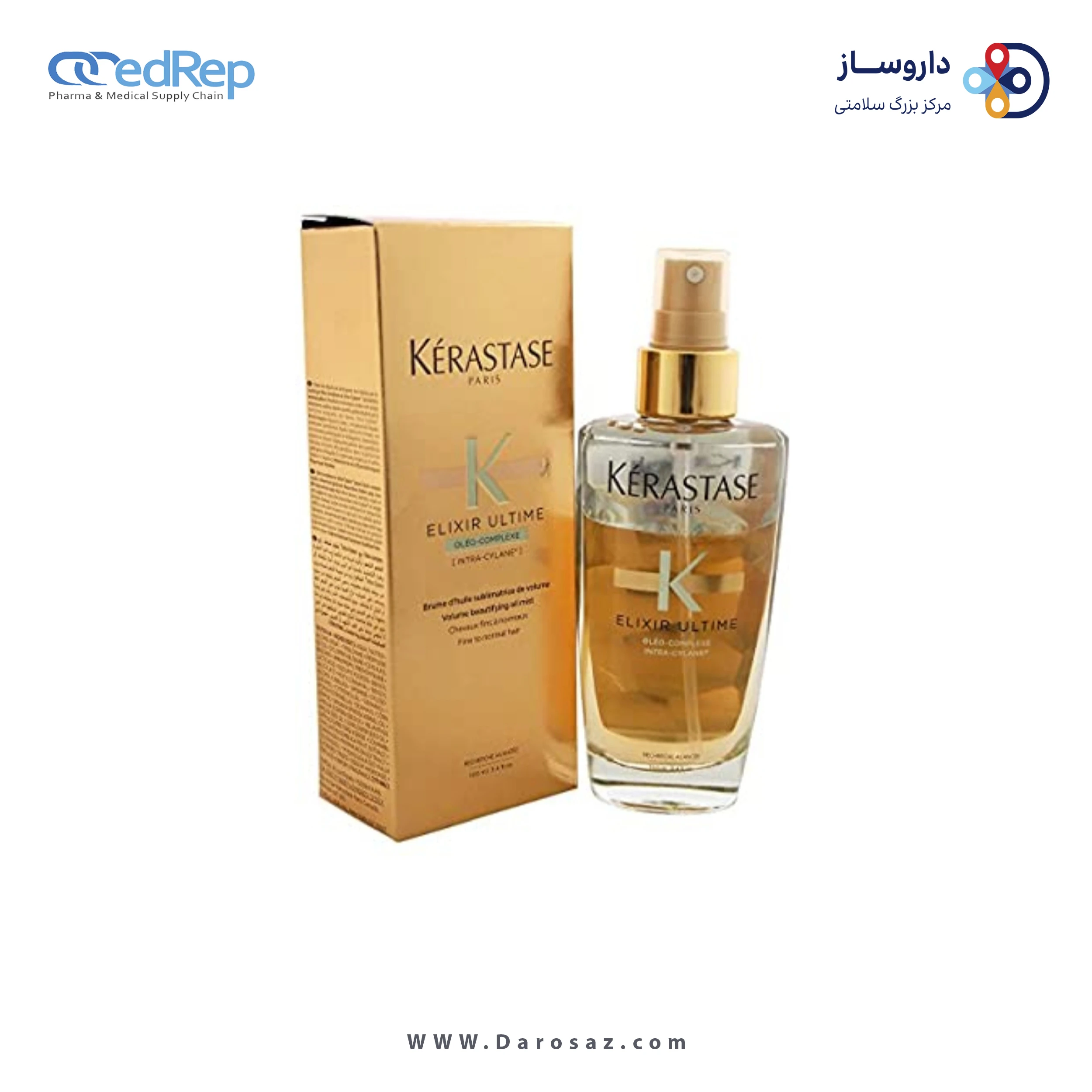 فراورده های حالت دهنده ،نرم کننده وتثبیت کننده آرایش مو (کرمها ، لوسیونها وروغنها)   Kerastase Elixir Kultime Versatile Beautifying Oil / All Hair Types 250 ml
