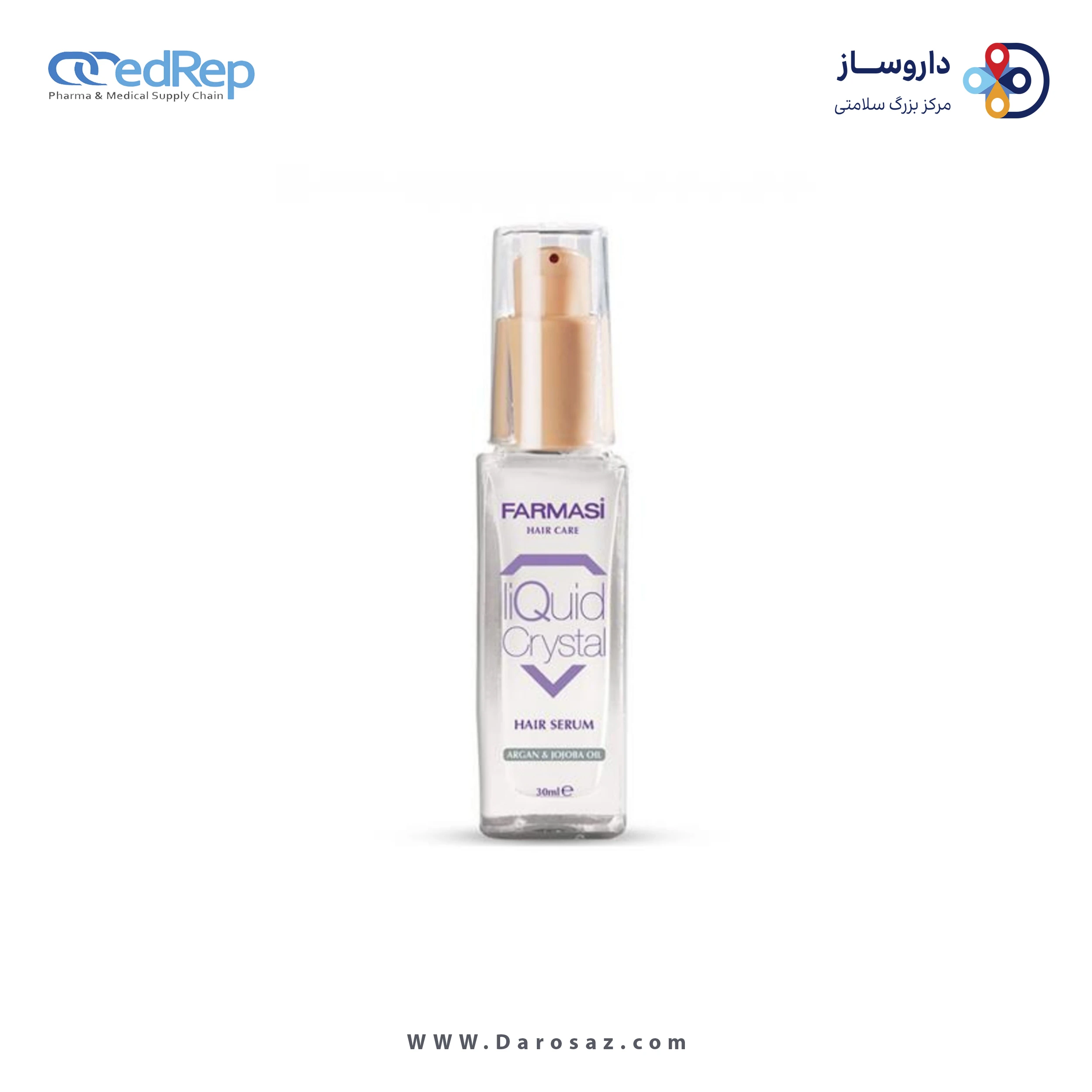 فراورده های حالت دهنده ،نرم کننده وتثبیت کننده آرایش مو (کرمها ، لوسیونها وروغنها) FARMASI LIQUIDE CRYSTAL HAIR SERUM