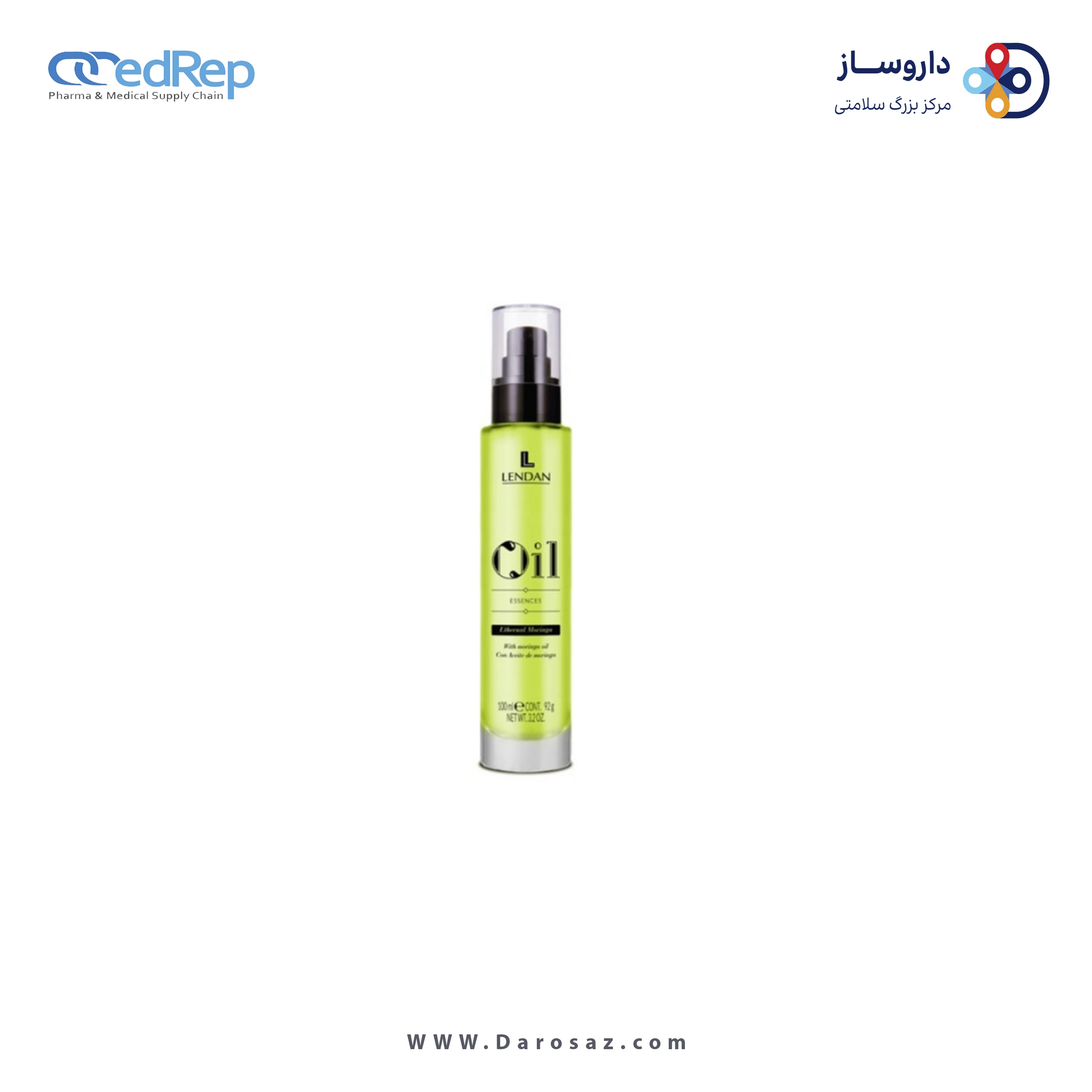 فراورده های حالت دهنده ،نرم کننده وتثبیت کننده آرایش مو (کرمها ، لوسیونها وروغنها) LENDAN OIL ESSENCES ETHERNAL MORINGA