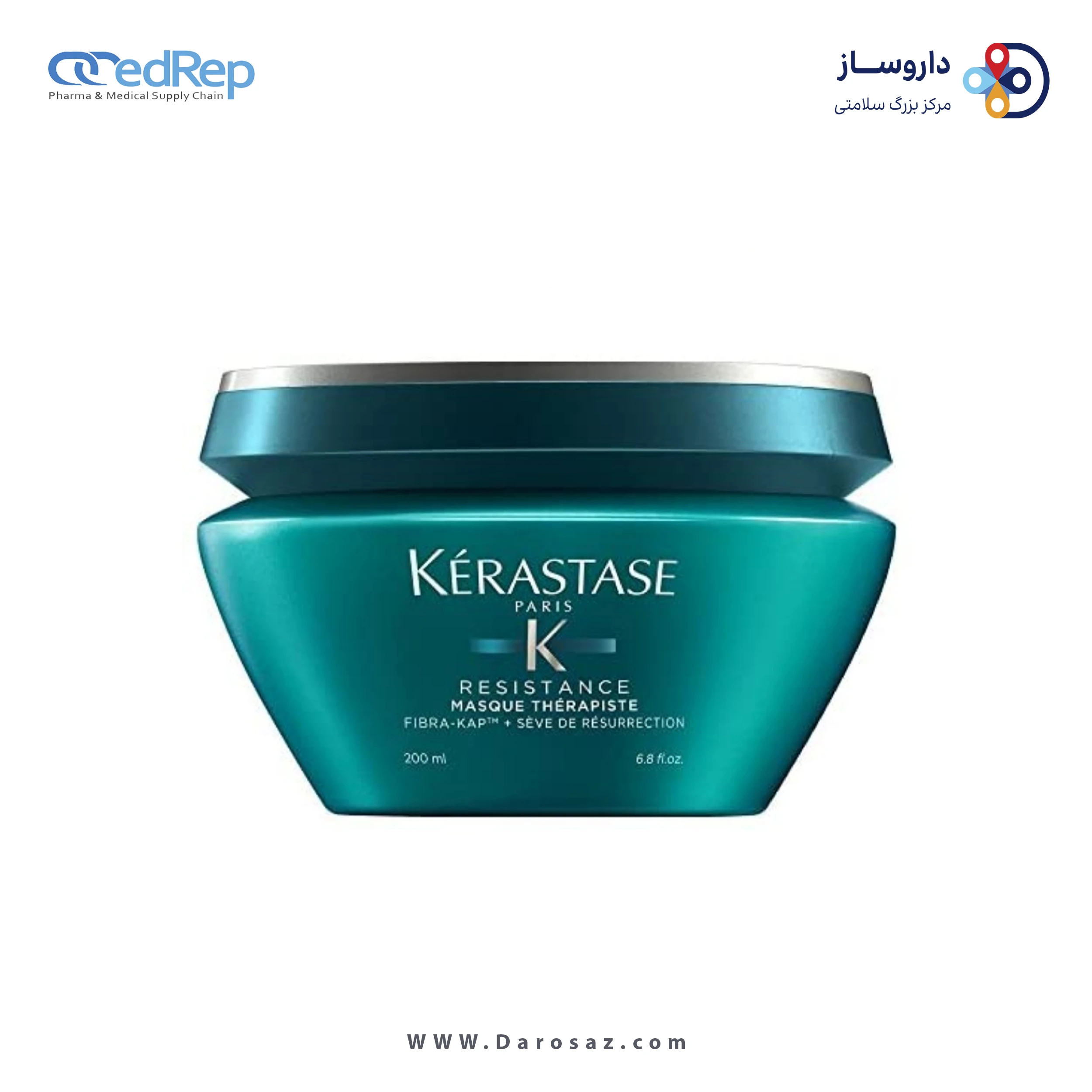 فراورده های حالت دهنده ،نرم کننده وتثبیت کننده آرایش مو (کرمها ، لوسیونها وروغنها) KERASTASE Kerastase Resistance Fiber Quality Renewal Masque Very Damaged, Over Processed Thick Hair 200ml packaging 1