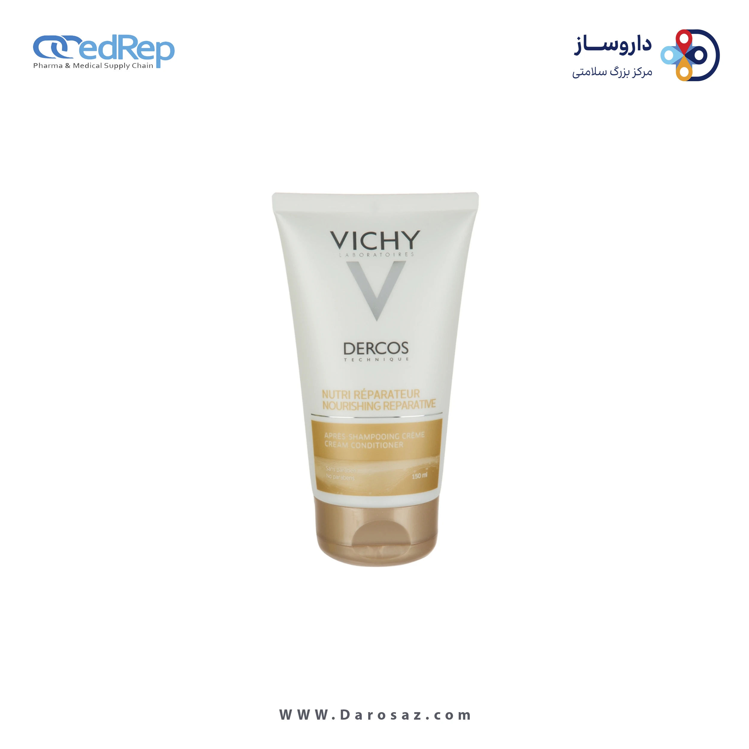 فراورده های حالت دهنده ،نرم کننده وتثبیت کننده آرایش مو (کرمها ، لوسیونها وروغنها) VICHY DERCOS Nourishing Reparative Cream Conditioner