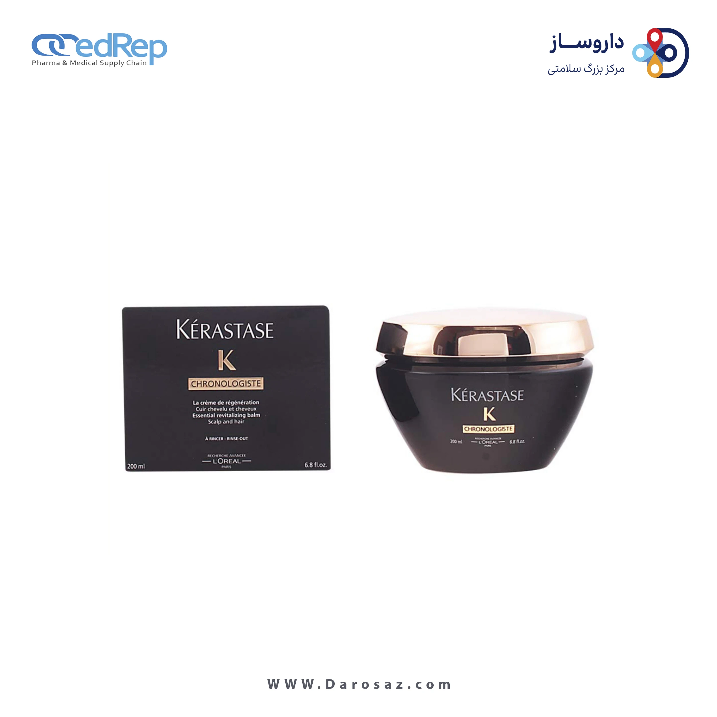 فراورده های حالت دهنده ،نرم کننده وتثبیت کننده آرایش مو (کرمها ، لوسیونها وروغنها) KERASTASE CHRONOLOGISTE ESSENTIAL REVITALIZATION BALM \SCALP AND HAIR 200 ML packaging 1
