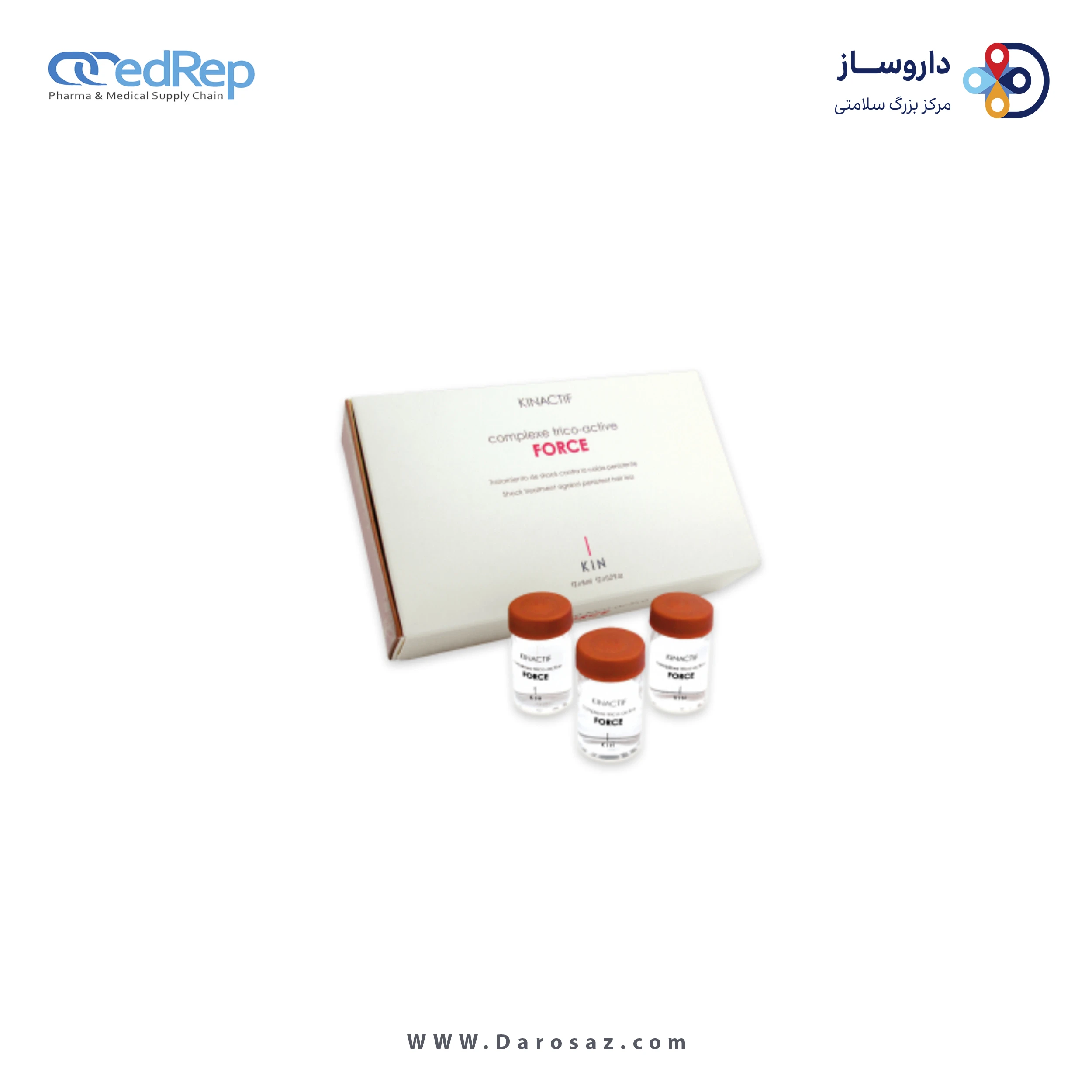 فراورده های حالت دهنده ،نرم کننده وتثبیت کننده آرایش مو (کرمها ، لوسیونها وروغنها) KIN KINACTIF COMPLEXE TRICO ACTIVE FORCE 6ML
