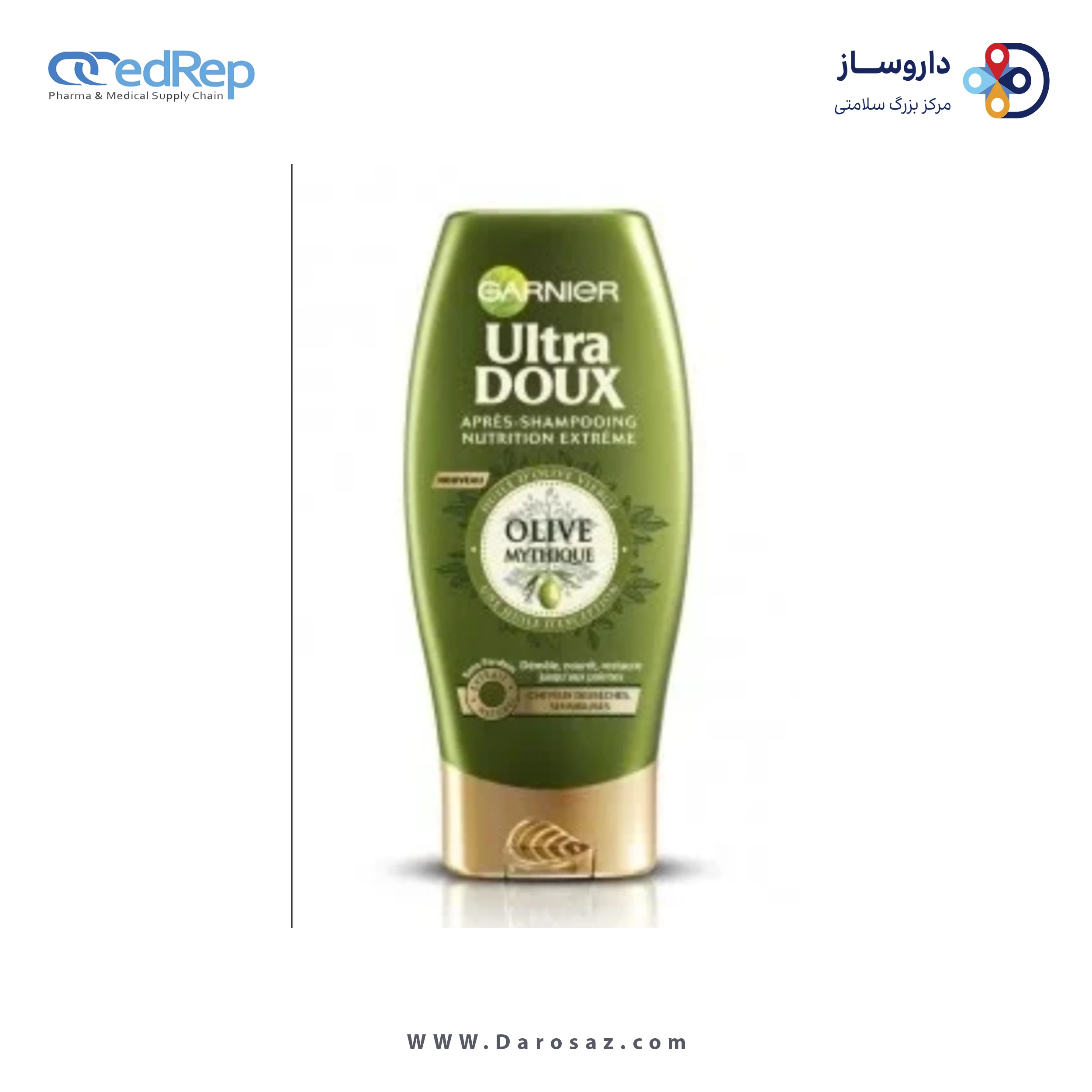 فراورده های حالت دهنده ،نرم کننده وتثبیت کننده آرایش مو (کرمها ، لوسیونها وروغنها) GARNIER ULTRA DOUXMYTHIC OLIVE CONDITIONER\APRESAHAMPOOING NUTRITION EXTREME OLIVE MYTHIQUE