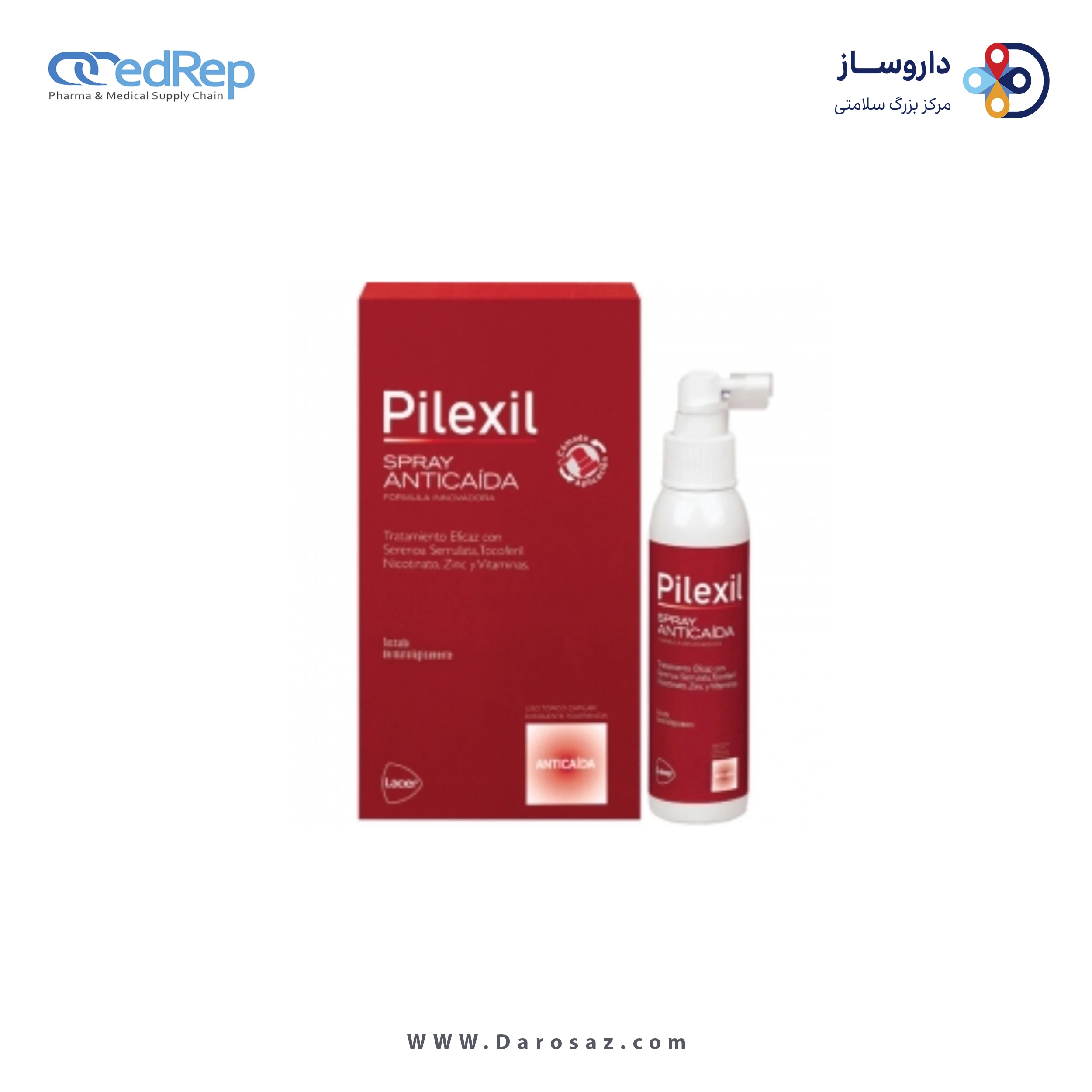 فراورده های حالت دهنده ،نرم کننده وتثبیت کننده آرایش مو (کرمها ، لوسیونها وروغنها) PILEXIL Anti hair loss spray PACK 2