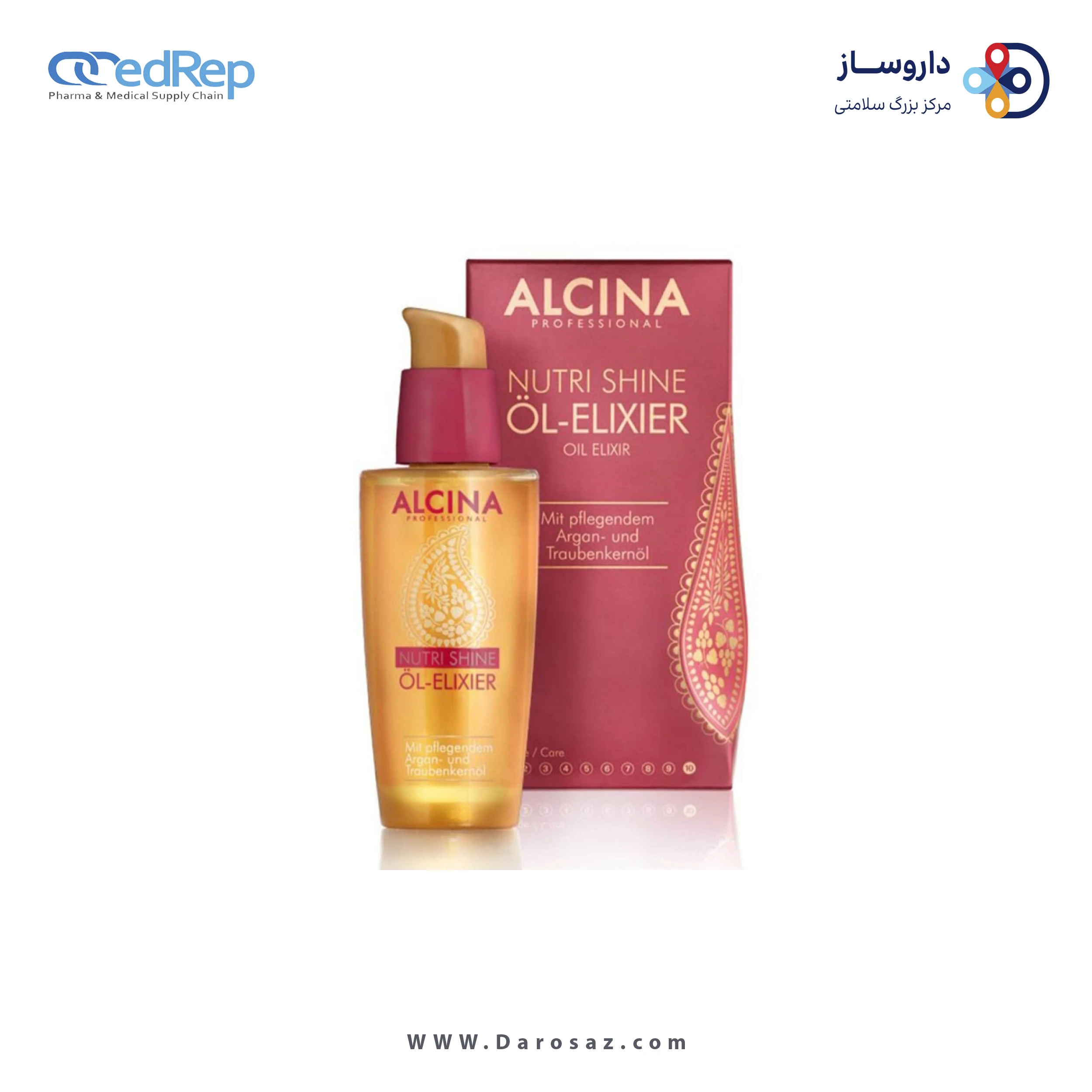 فراورده های حالت دهنده ،نرم کننده وتثبیت کننده آرایش مو (کرمها ، لوسیونها وروغنها) ALCINA NUTRI SHINE OL ELIXIER