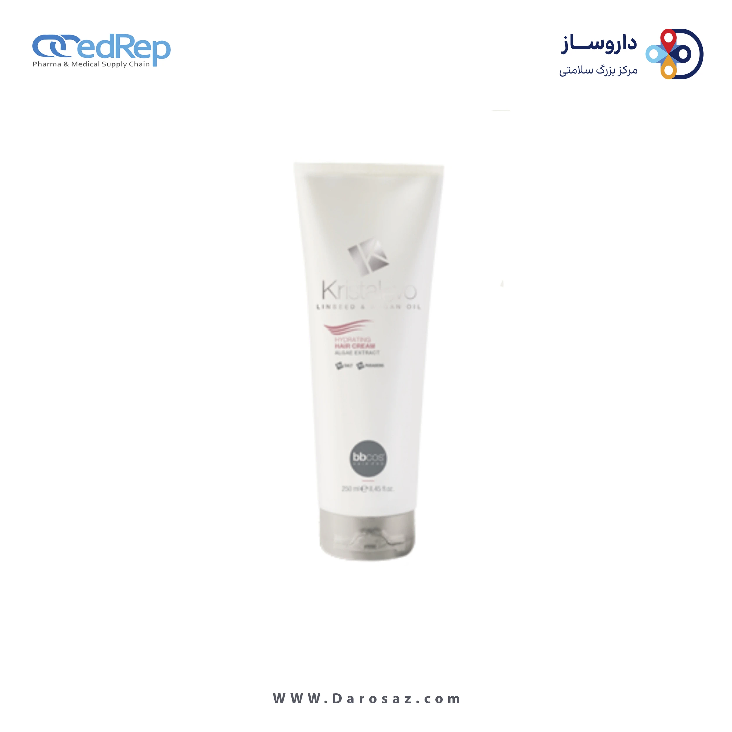 فراورده های حالت دهنده ،نرم کننده وتثبیت کننده آرایش مو (کرمها ، لوسیونها وروغنها) BBCOS KRISTAL EVO HYDRATING HAIR CREAM 250ml