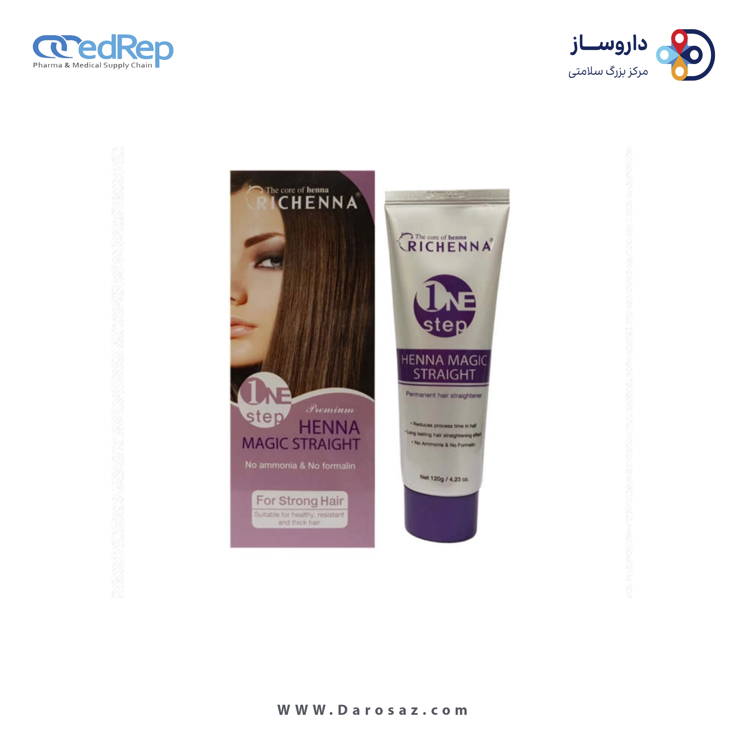 فراورده های حالت دهنده ،نرم کننده وتثبیت کننده آرایش مو (کرمها ، لوسیونها وروغنها) RICHENNA Premium One Step Magic Straight For Strong Hair