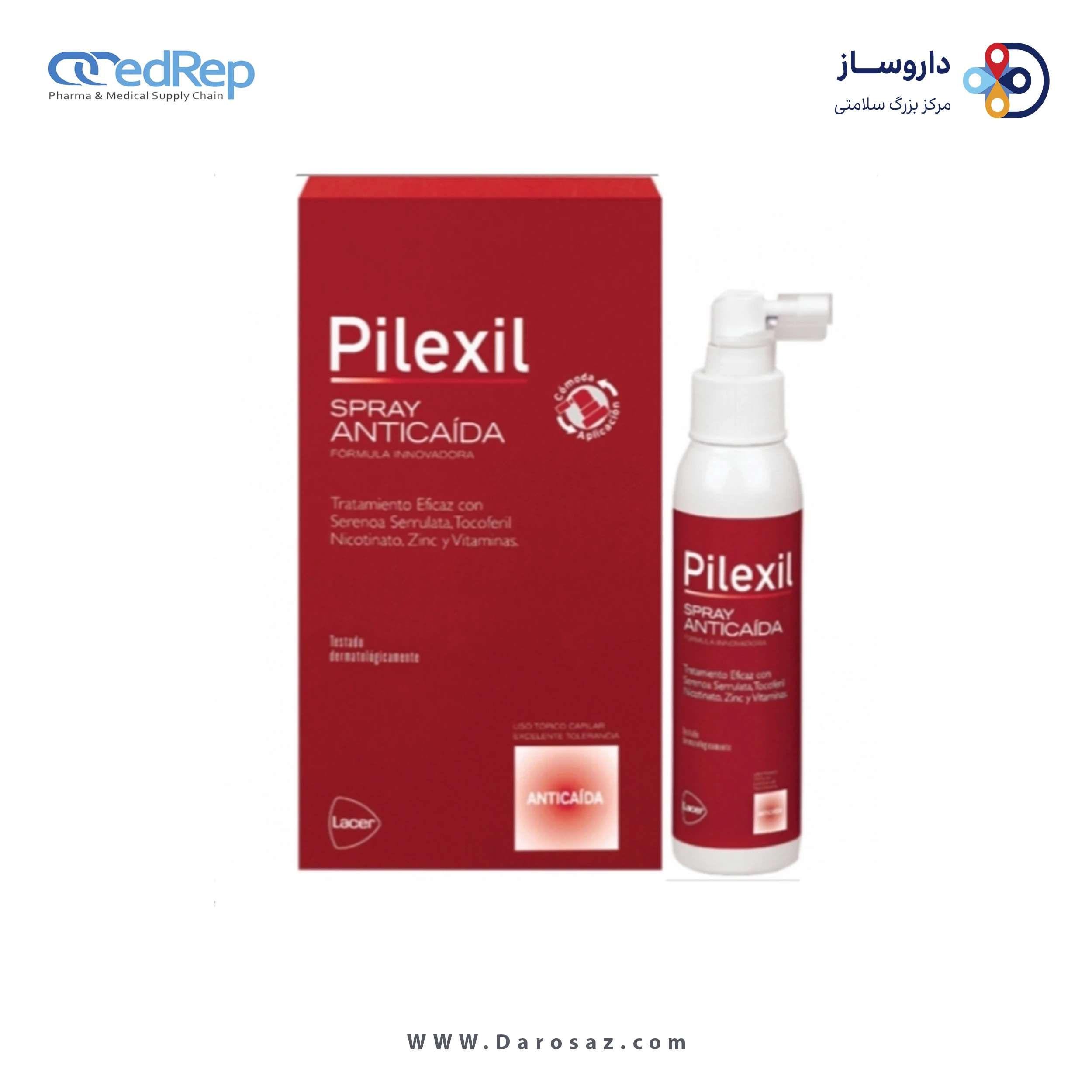فراورده های حالت دهنده ،نرم کننده وتثبیت کننده آرایش مو (کرمها ، لوسیونها وروغنها) PILEXIL Anti hair loss spray PACK 1