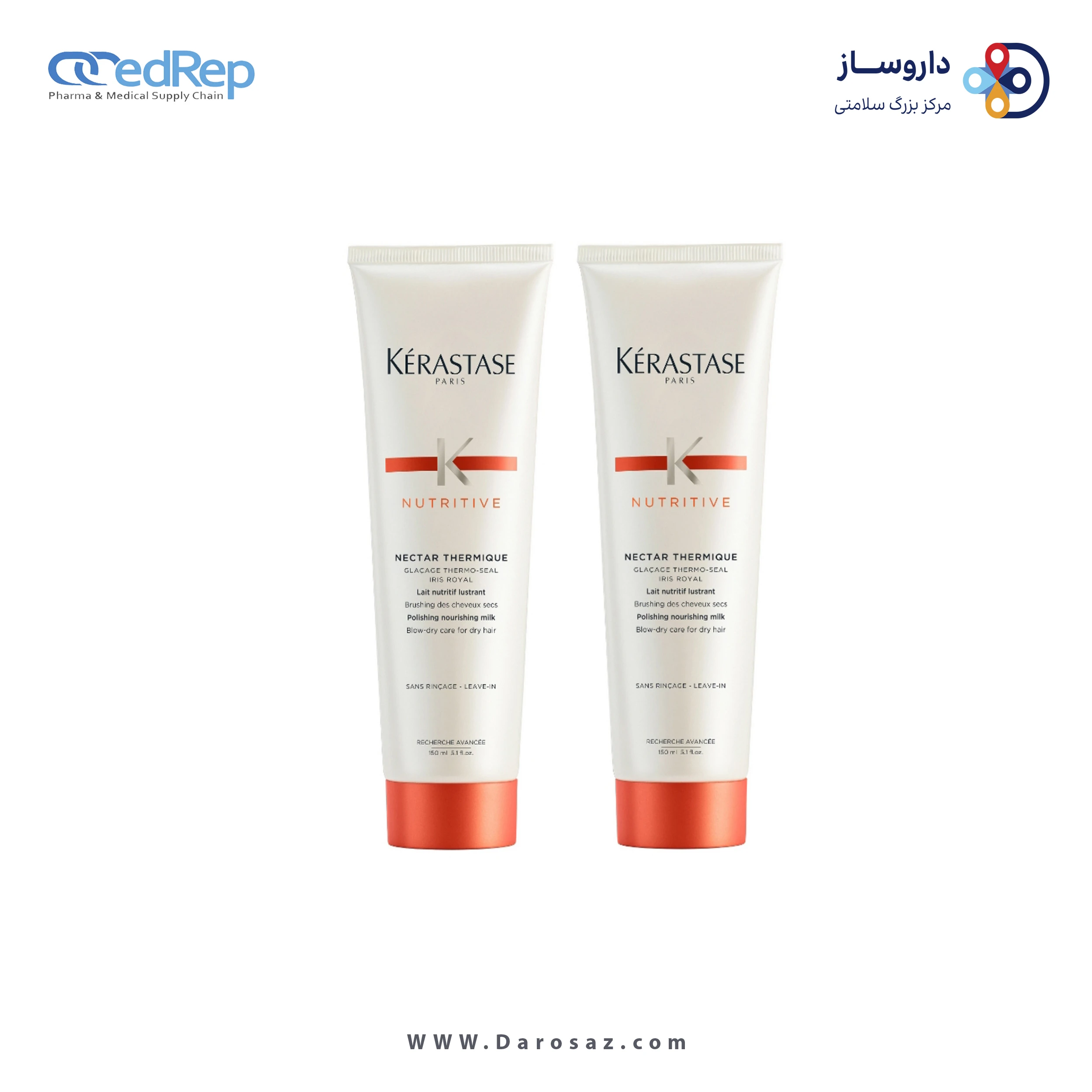 فراورده های حالت دهنده ،نرم کننده وتثبیت کننده آرایش مو (کرمها ، لوسیونها وروغنها) KERASTASE Nutritive Nectar Thermique / Polishing Nourishing Milk / Anti Roughness / Anti Dullness 150 ml packaging 2