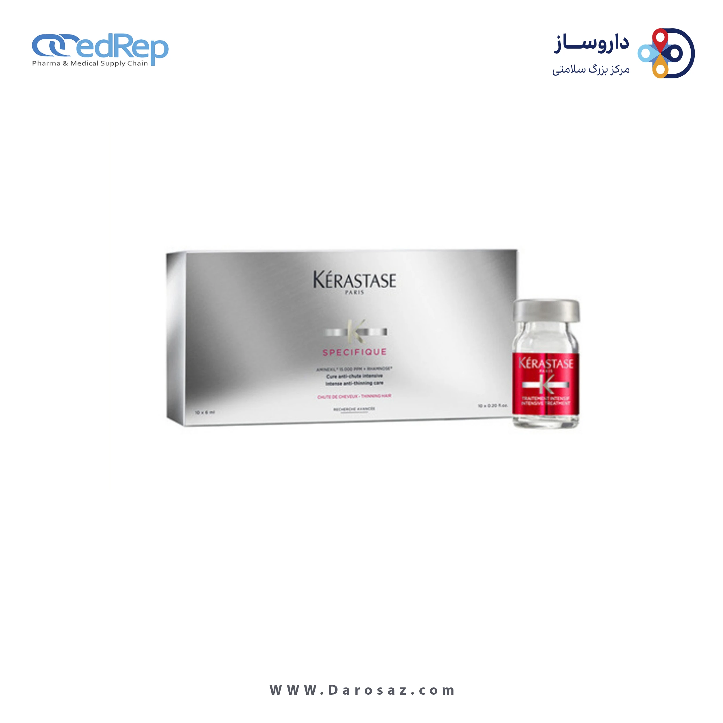 فراورده های حالت دهنده ،نرم کننده وتثبیت کننده آرایش مو (کرمها ، لوسیونها وروغنها) KERASTASE SPECIPIQUE INTENSE ANTI THINNING CARE 10*6 ml