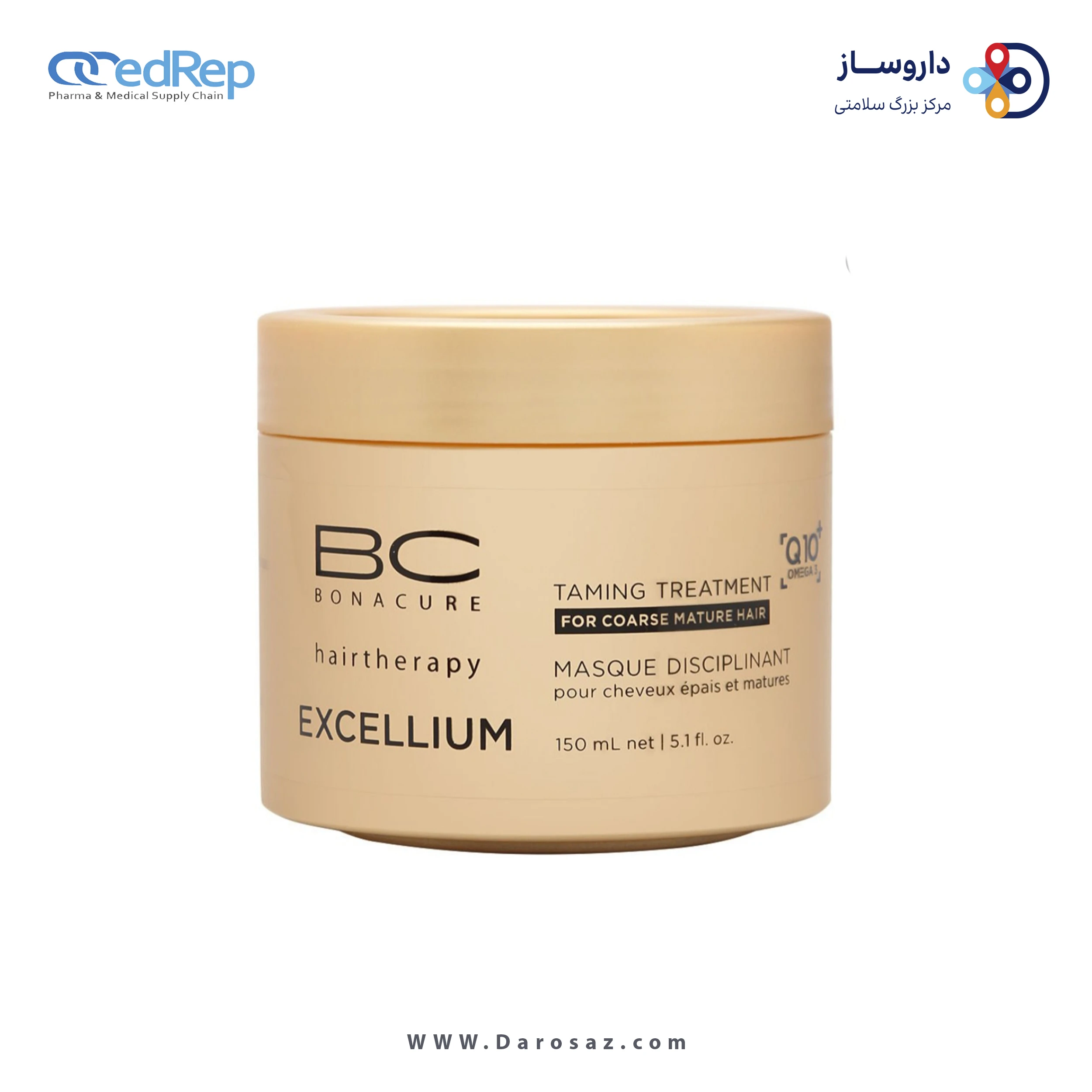 فراورده های حالت دهنده ،نرم کننده وتثبیت کننده آرایش مو (کرمها ، لوسیونها وروغنها) BC BONACURE HAIRTHERAPY EXCELLIUM TAMING TREATMENT for course mature hair _