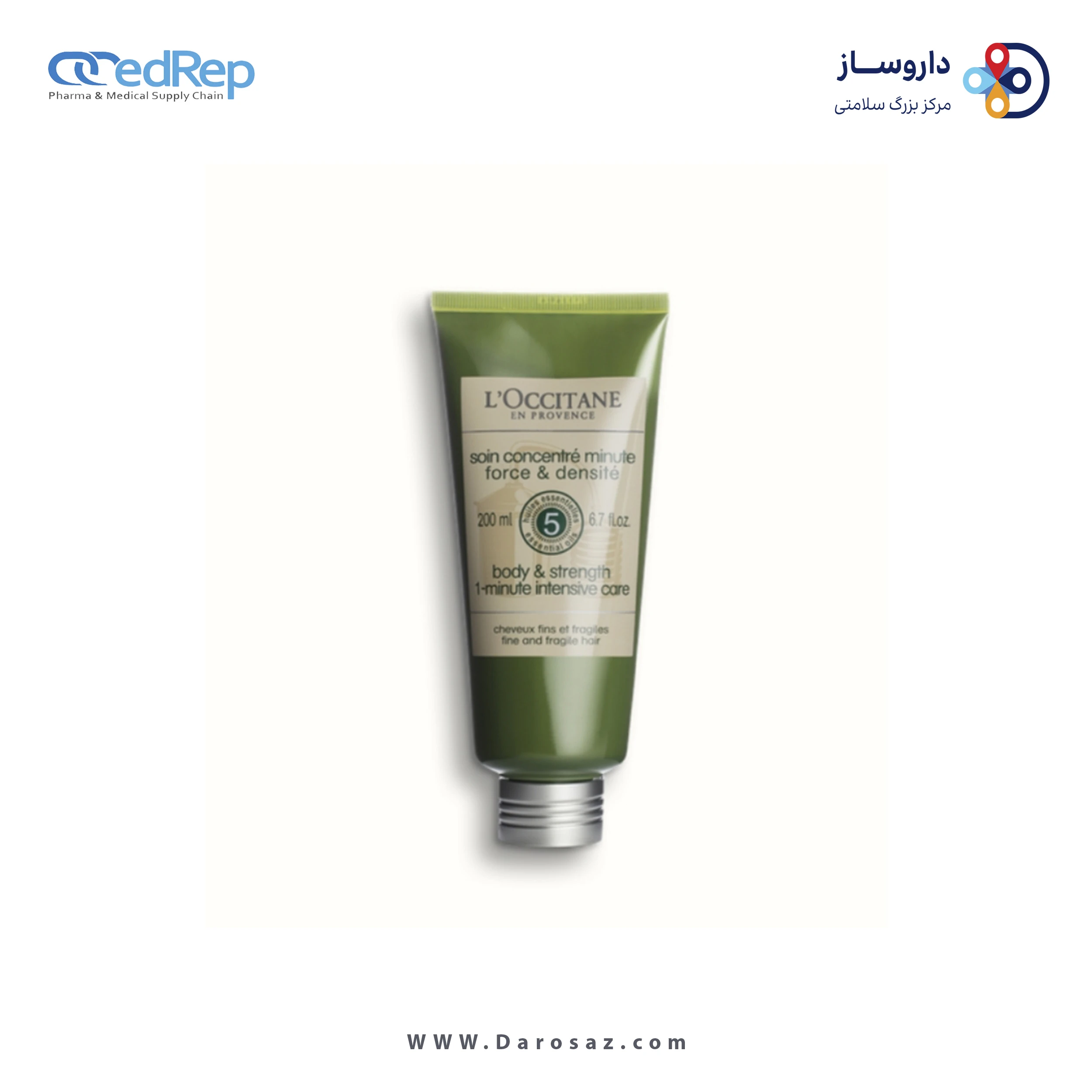فراورده های حالت دهنده ،نرم کننده وتثبیت کننده آرایش مو (کرمها ، لوسیونها وروغنها) LOCCITANE Body & Strength 1 Minute Intensive Care