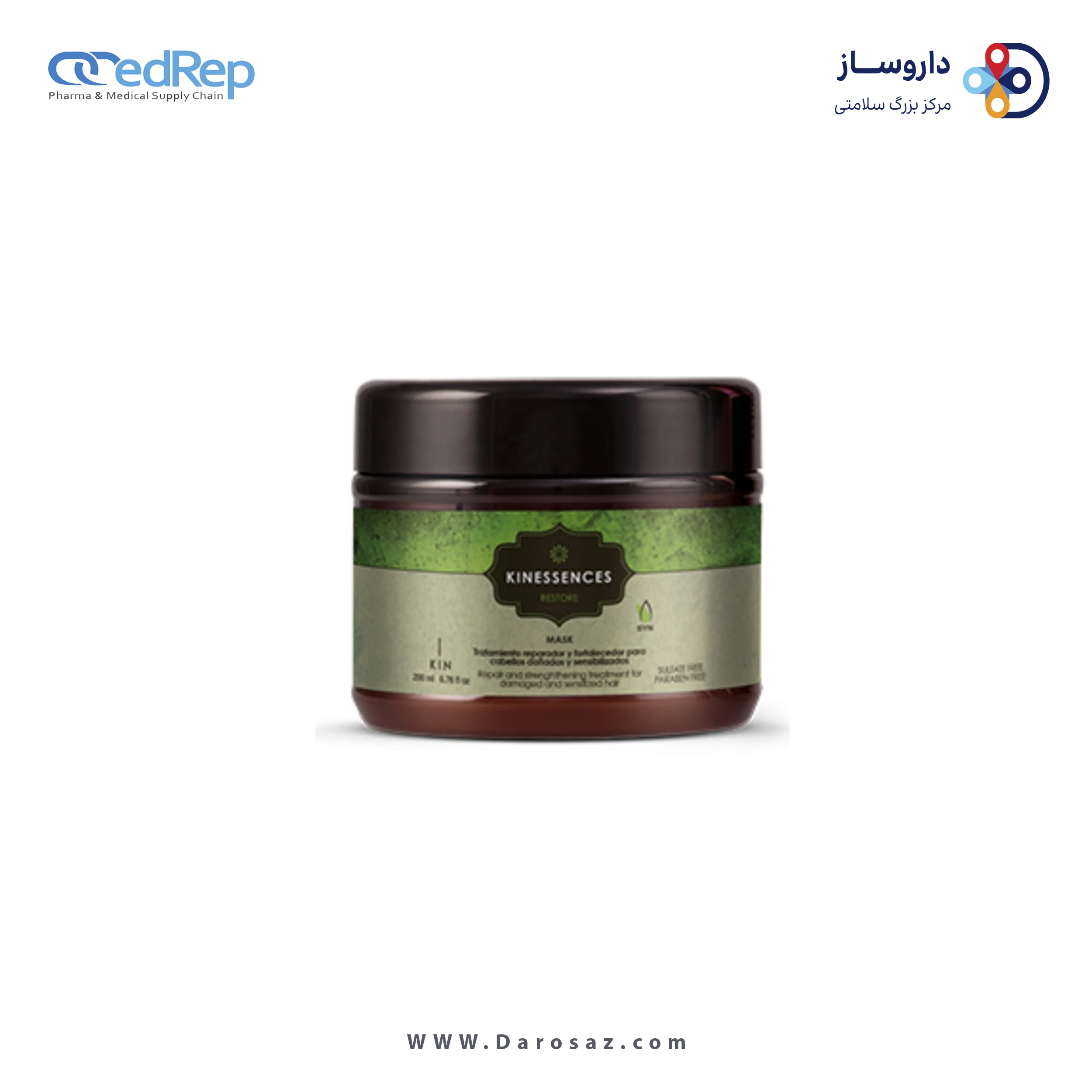 فراورده های حالت دهنده ،نرم کننده وتثبیت کننده آرایش مو (کرمها ، لوسیونها وروغنها) KIN KINESSENCES RESTORE MASK ‎ 6.43