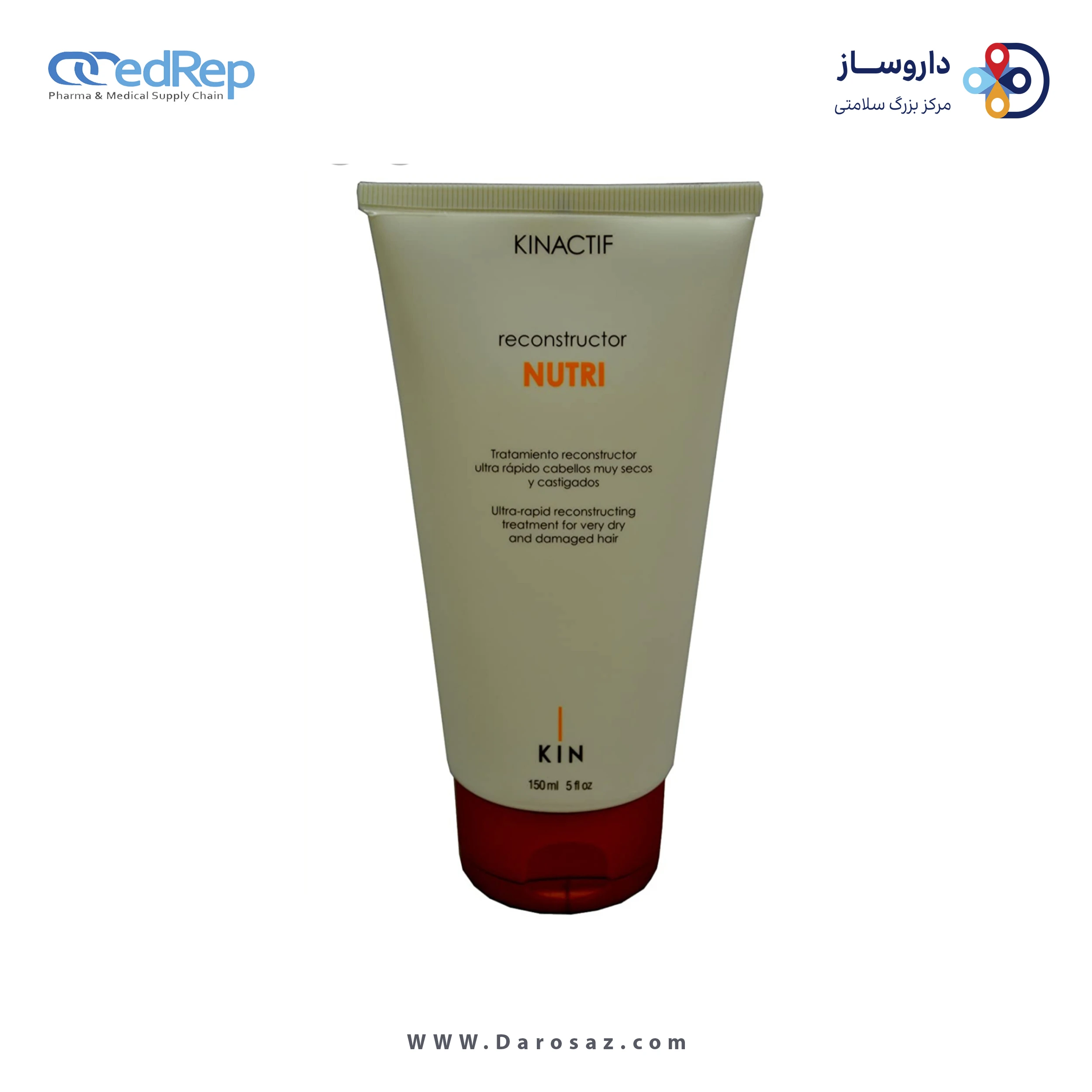 فراورده های حالت دهنده ،نرم کننده وتثبیت کننده آرایش مو (کرمها ، لوسیونها وروغنها) KIN KINACTIF RECONSTRUCTOR NUTRI 150ML