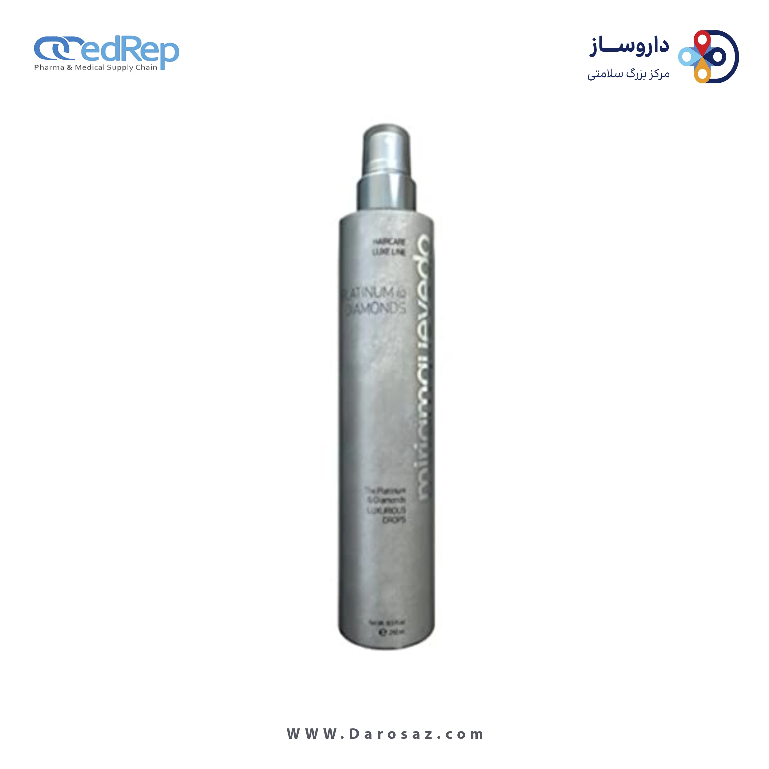 فراورده های حالت دهنده ،نرم کننده وتثبیت کننده آرایش مو (کرمها ، لوسیونها وروغنها) MIRIAM QUEVEDO THE PLATINUM & DIAMONDS LUXURIOUS DROPS MQ047 250ml