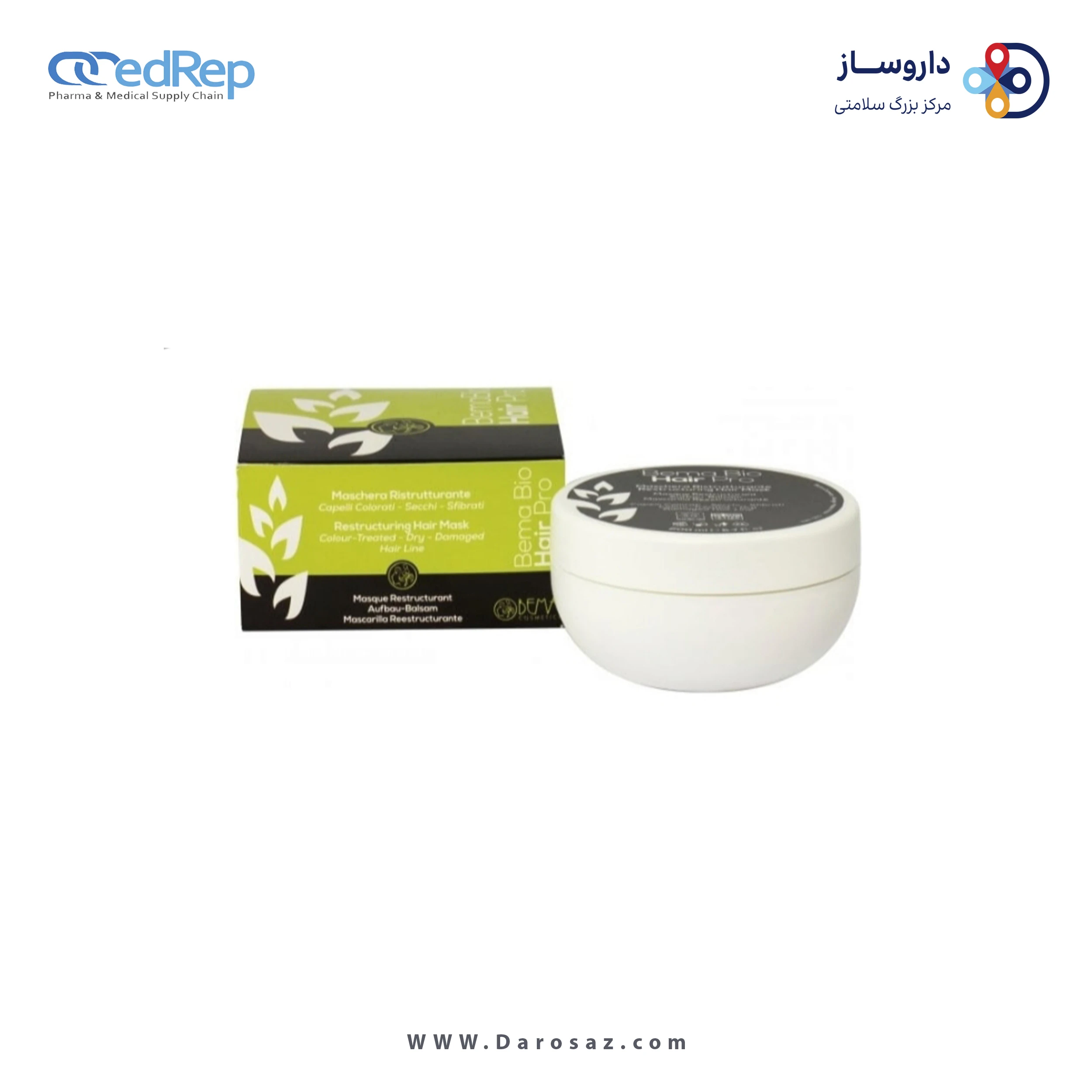 فراورده های حالت دهنده ،نرم کننده وتثبیت کننده آرایش مو (کرمها ، لوسیونها وروغنها) BEMA BIO Restructuring Hair Mask