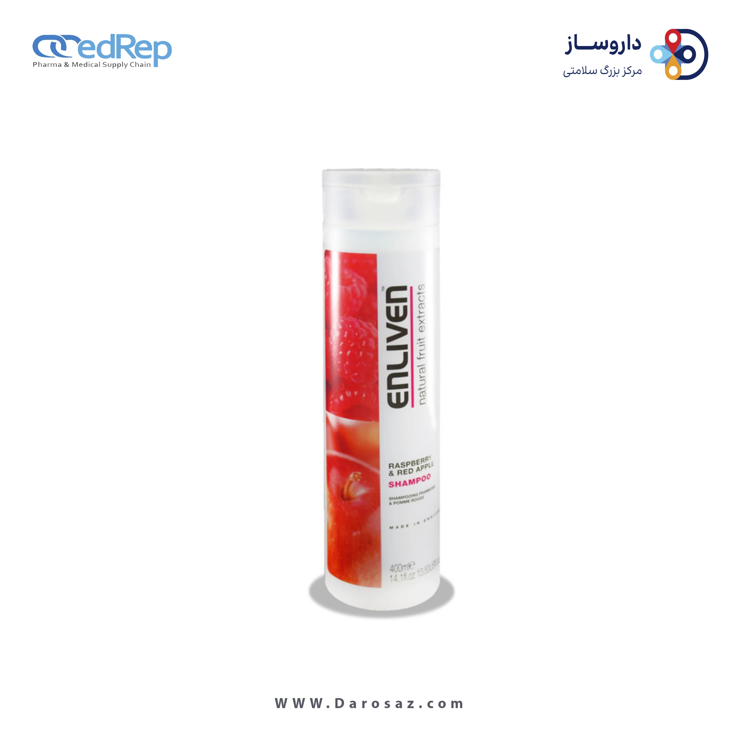 فراورده های حالت دهنده ،نرم کننده وتثبیت کننده آرایش مو (کرمها ، لوسیونها وروغنها) ENLIVEN Conditioner Raspberry & Red apple 400ml