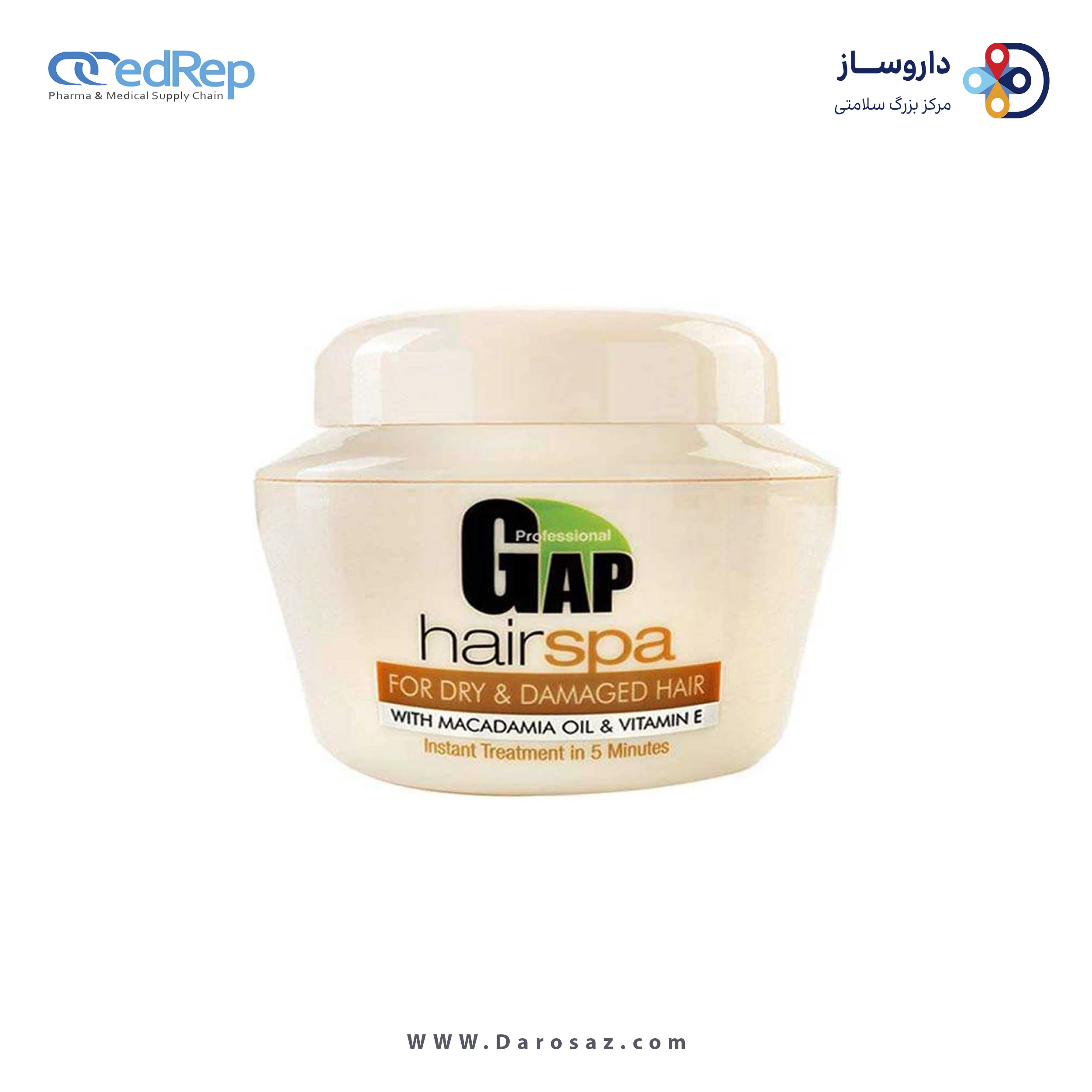 فراورده های حالت دهنده ،نرم کننده وتثبیت کننده آرایش مو (کرمها ، لوسیونها وروغنها) GAP Hair Spa for dry & damaged hair