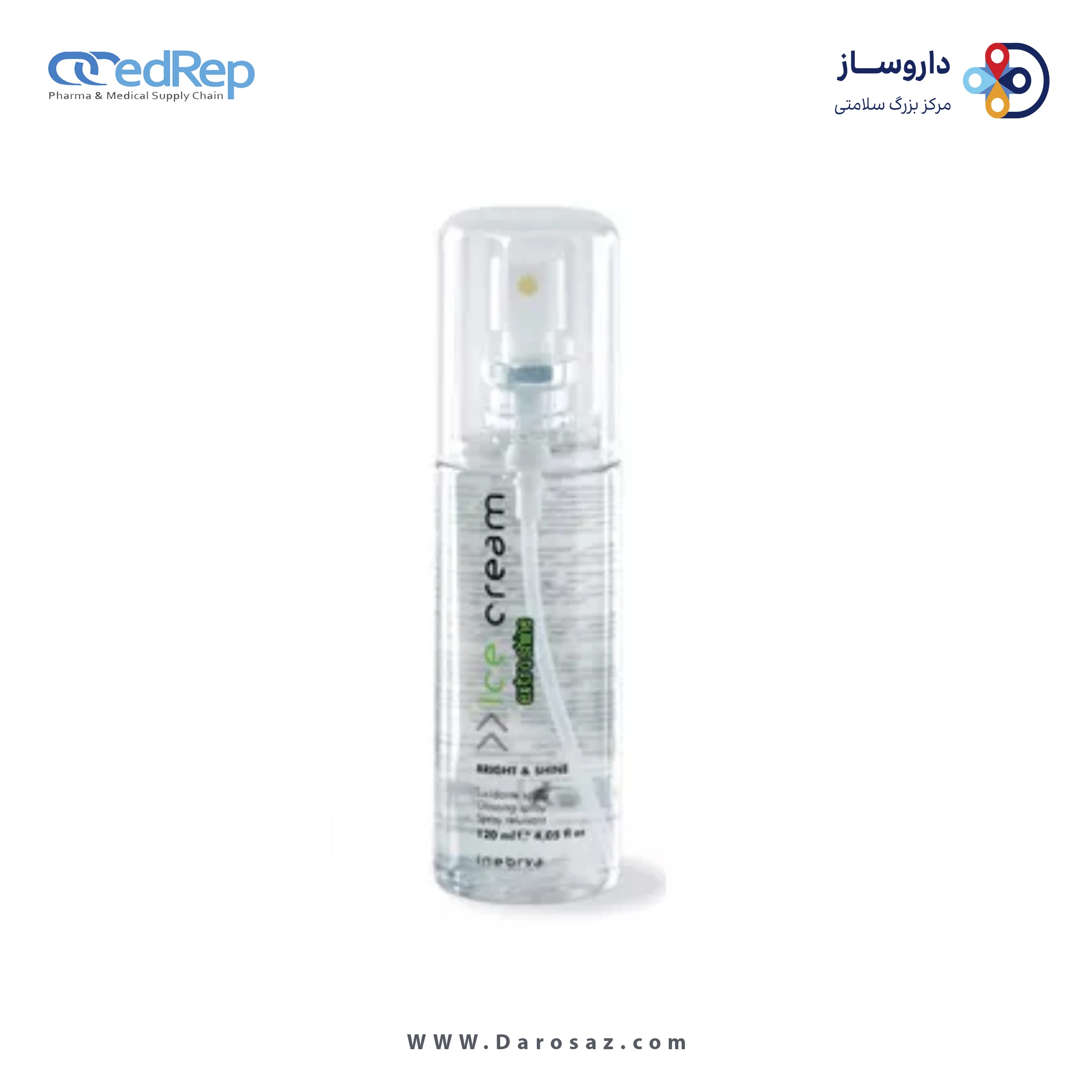 فراورده های حالت دهنده ،نرم کننده وتثبیت کننده آرایش مو (کرمها ، لوسیونها وروغنها) INEBRYA Spray Bright & Shine 120ml