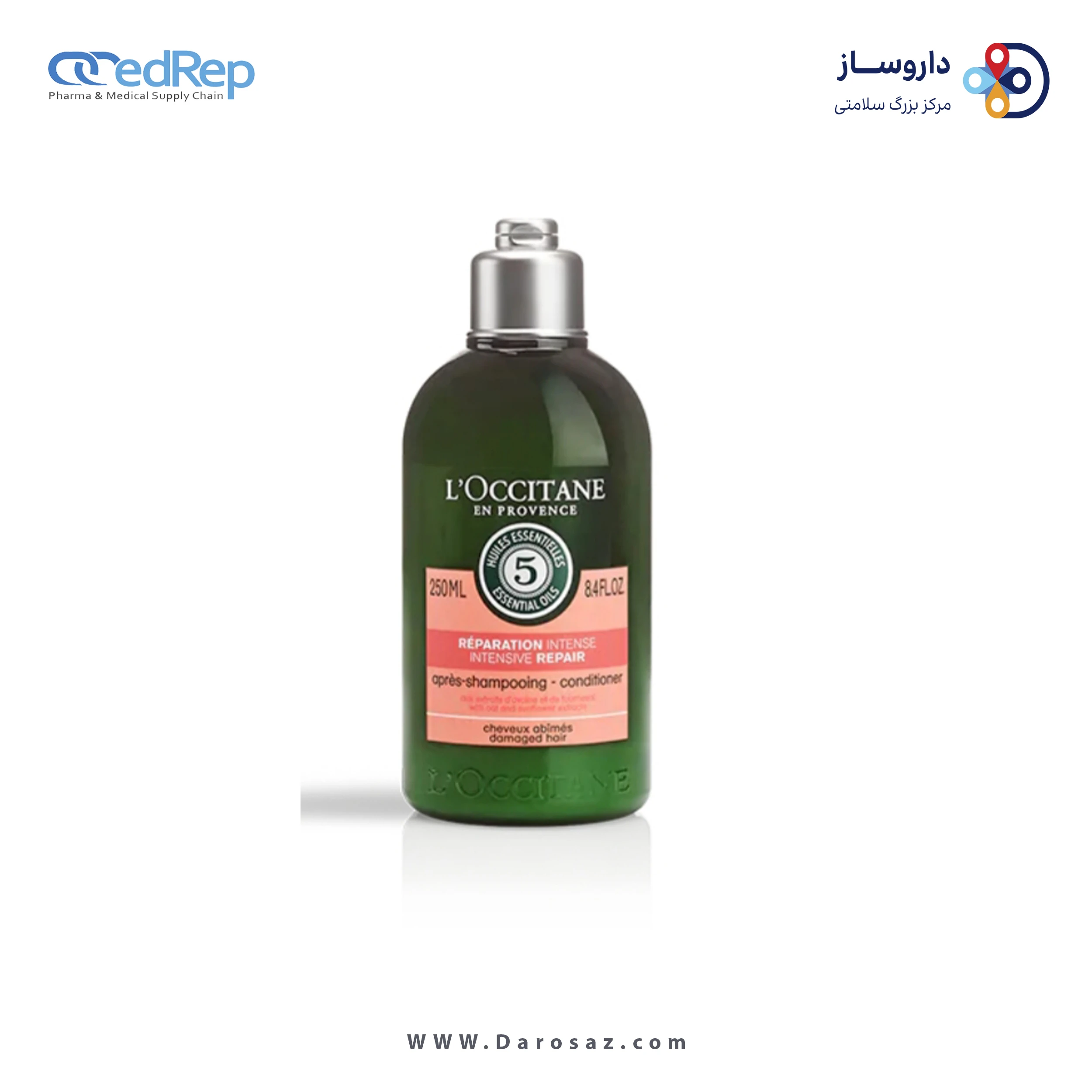 فراورده های حالت دهنده ،نرم کننده وتثبیت کننده آرایش مو (کرمها ، لوسیونها وروغنها) LOCCITANE Repairing Conditioner Dry And Damage Hair 250 ML