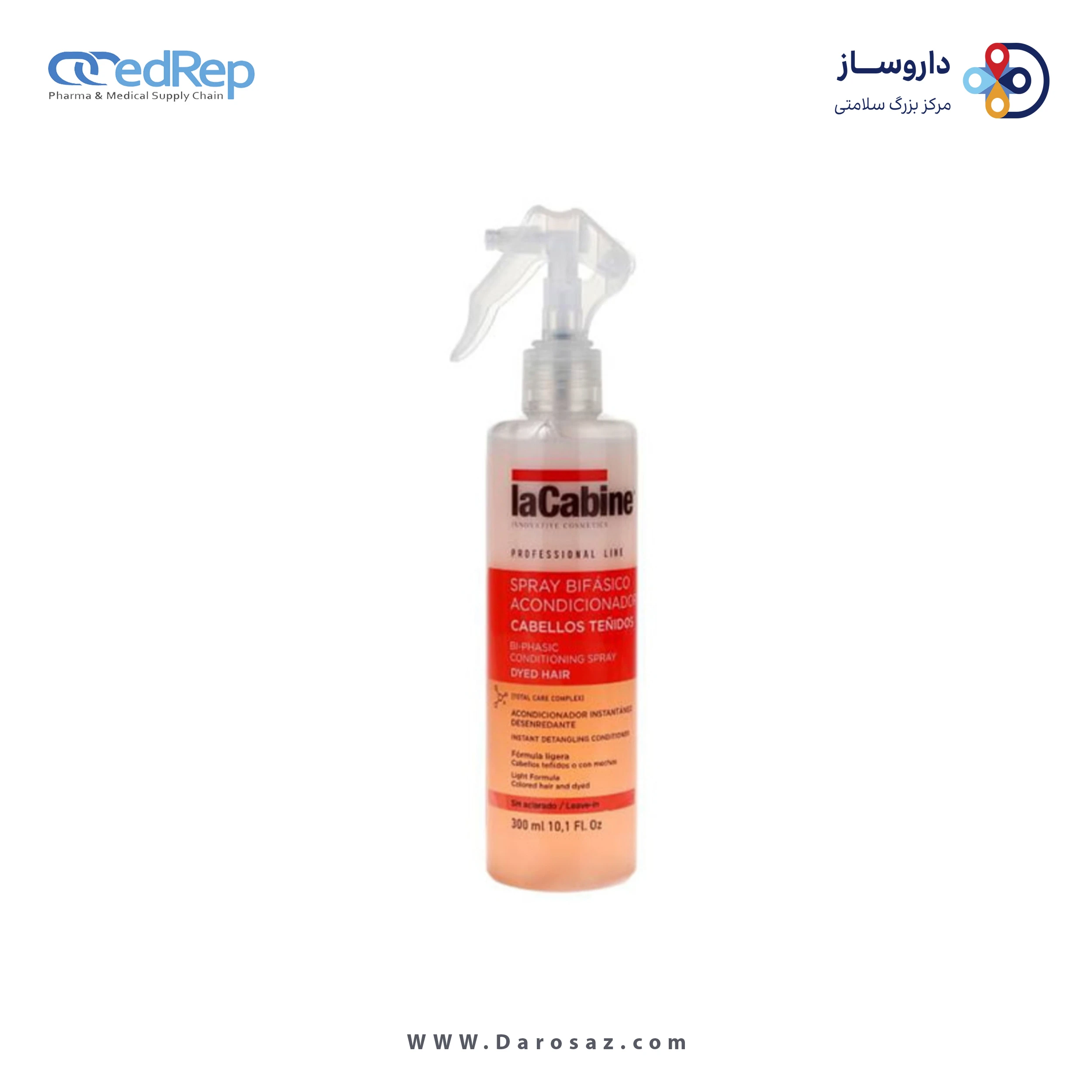 فراورده های حالت دهنده ،نرم کننده وتثبیت کننده آرایش مو (کرمها ، لوسیونها وروغنها) LA CABINE BI PHASIC CONDITIONER DYED HAIR