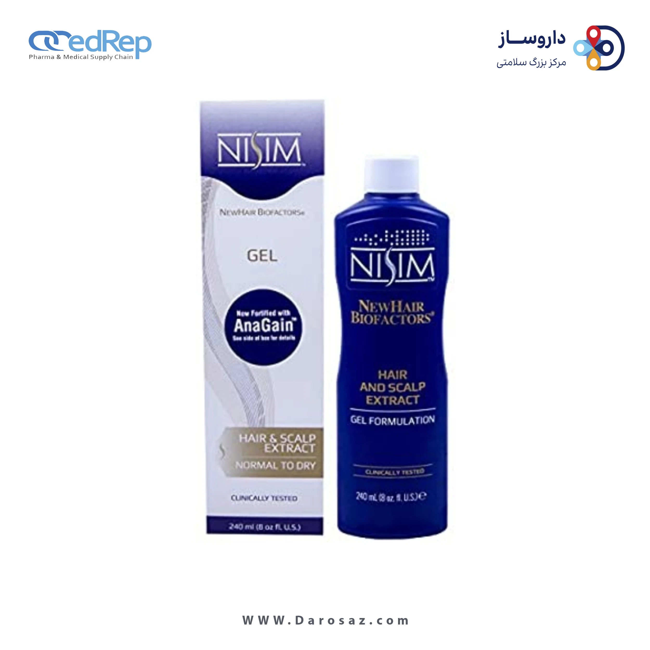 فراورده های حالت دهنده ،نرم کننده وتثبیت کننده آرایش مو (کرمها ، لوسیونها وروغنها) NISIM GEL EXTRACT NISIM