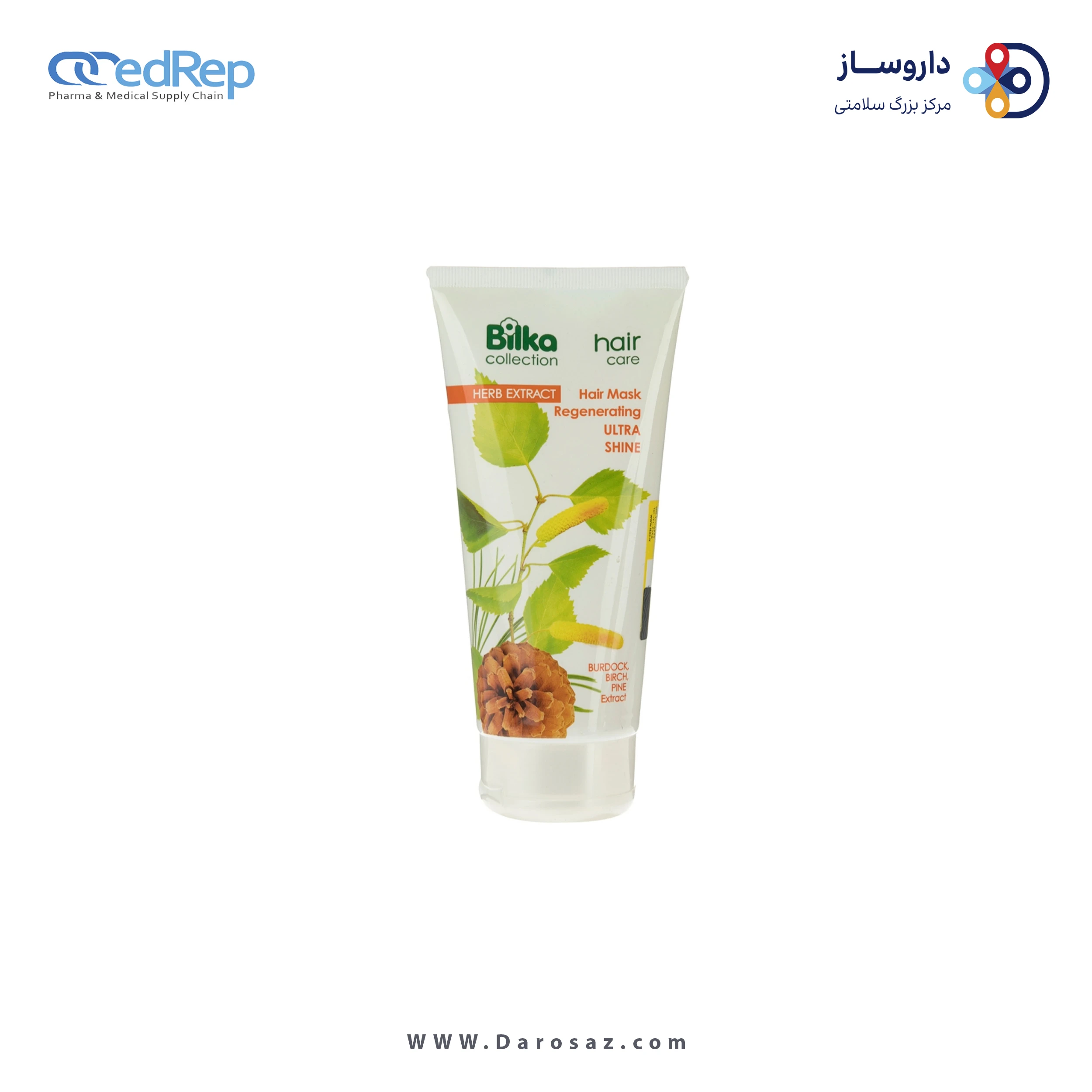 فراورده های حالت دهنده ،نرم کننده وتثبیت کننده آرایش مو (کرمها ، لوسیونها وروغنها) BILKA COLLECTION HAIR MASK REGENERATING ULTRA SHINE HERB EXTRACT