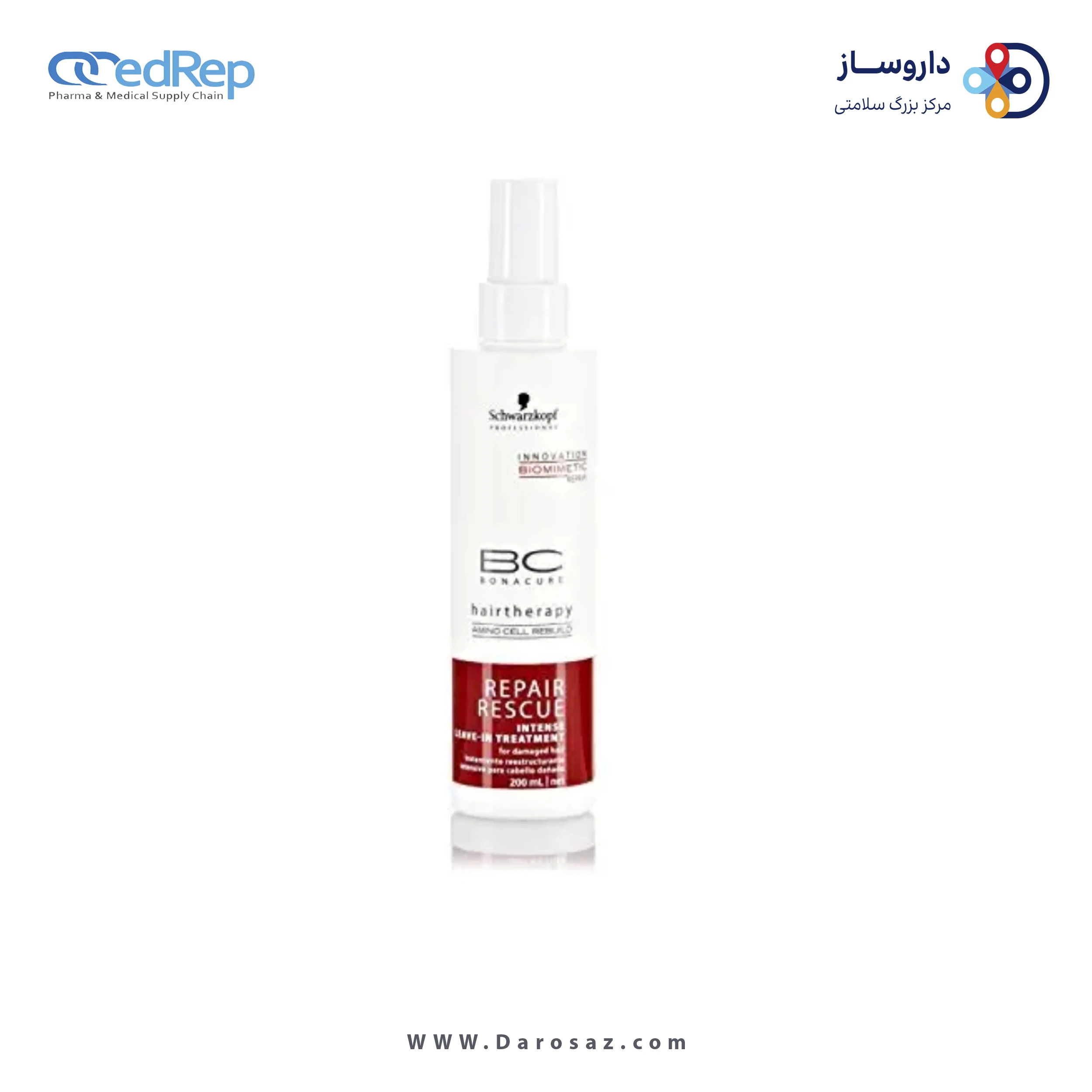 فراورده های حالت دهنده ،نرم کننده وتثبیت کننده آرایش مو (کرمها ، لوسیونها وروغنها) BC BONACURE Hairtherapy Amino Cell Rebuild Repair Rescue Intense Leave In Treatment For Damaged Hair