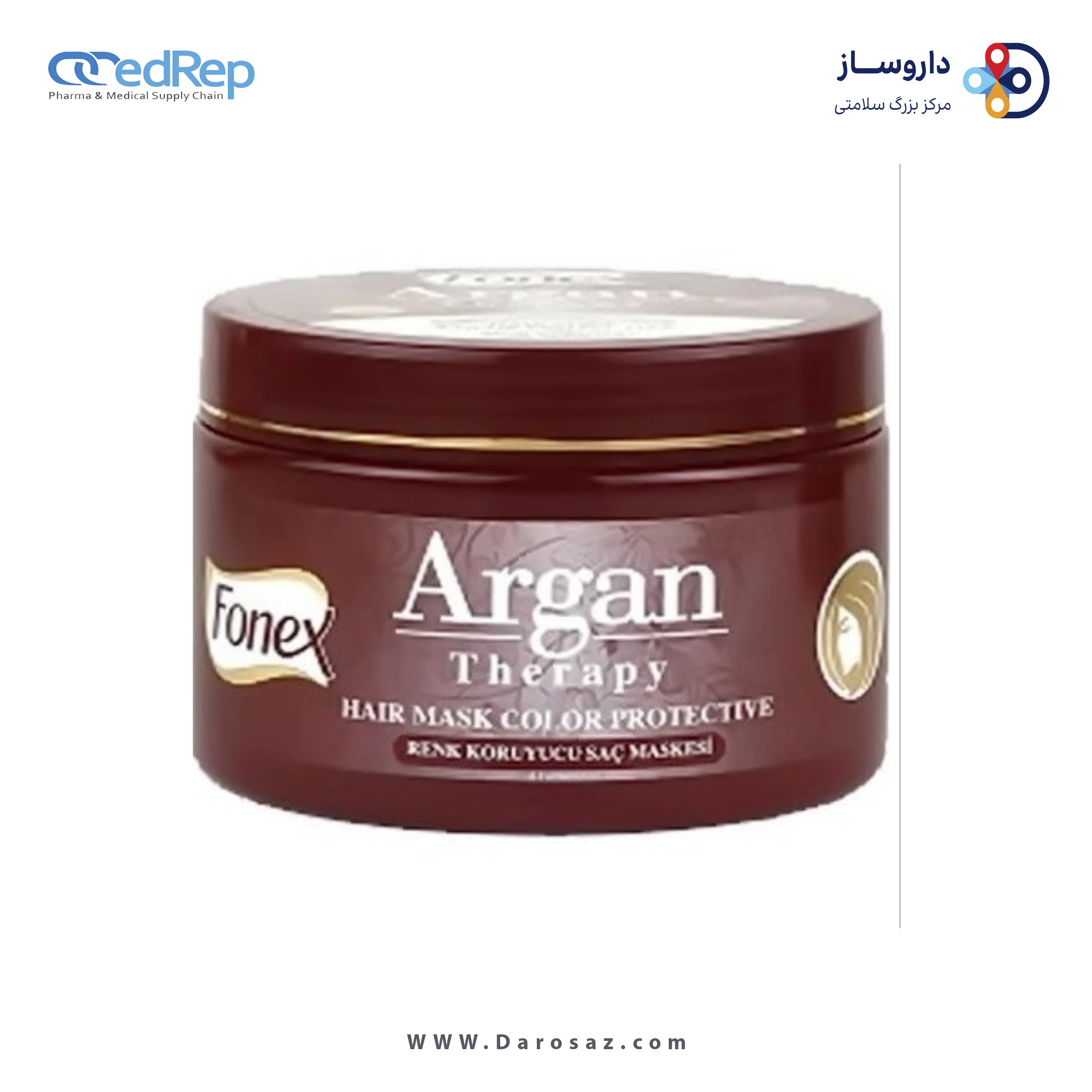 فراورده های حالت دهنده ،نرم کننده وتثبیت کننده آرایش مو (کرمها ، لوسیونها وروغنها) FONEX Hair Mask Color Protective Argan Therapy 500 ml