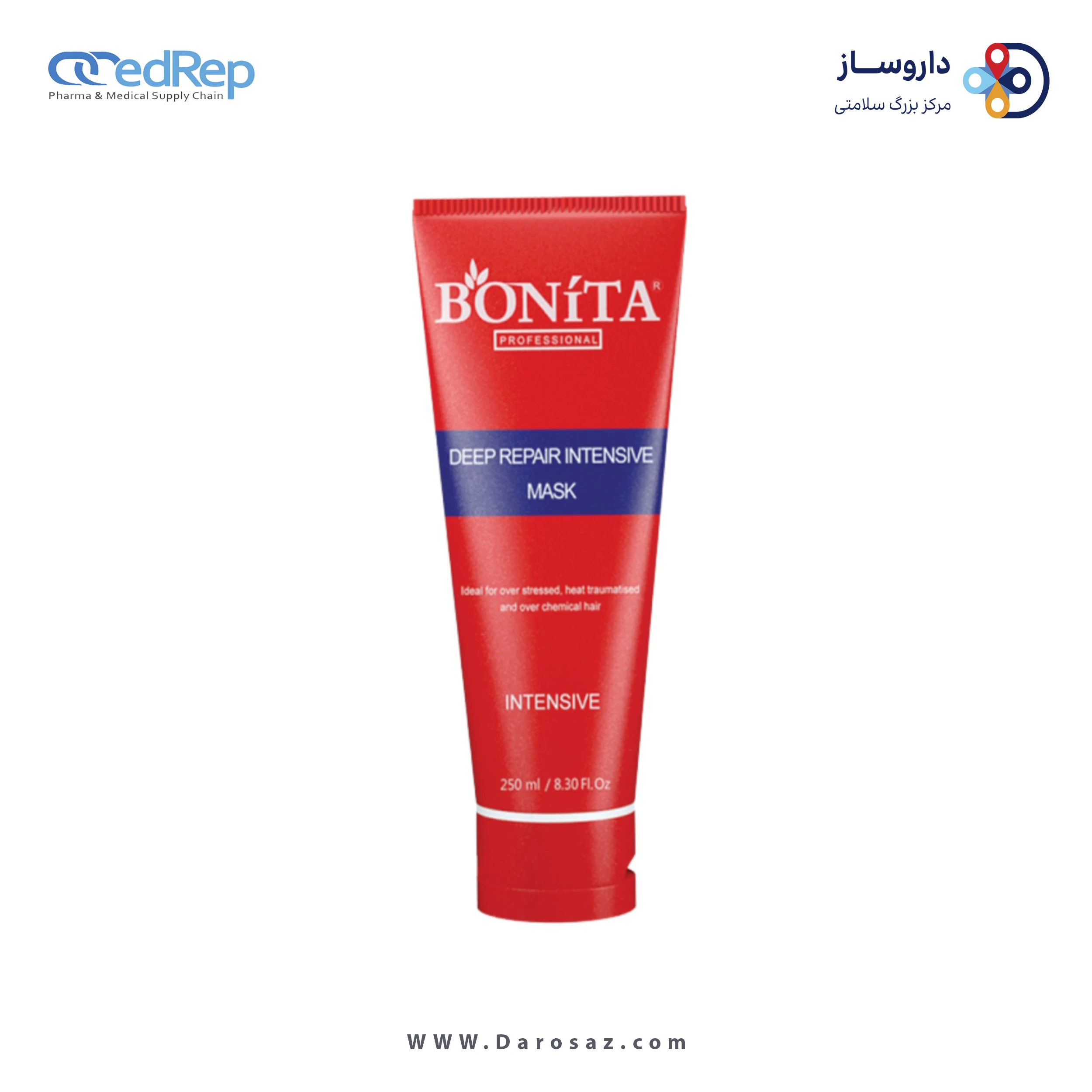 فراورده های حالت دهنده ،نرم کننده وتثبیت کننده آرایش مو (کرمها ، لوسیونها وروغنها) BONITA DEEP REPAIR INTENSIVE MASK 250 ml