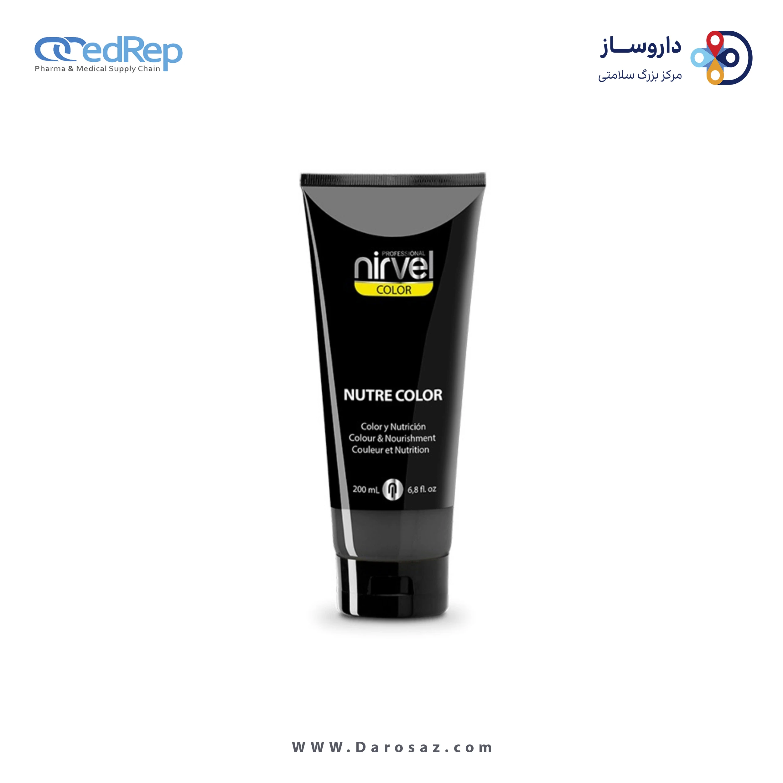 فراورده های حالت دهنده ،نرم کننده وتثبیت کننده آرایش مو (کرمها ، لوسیونها وروغنها) NIRVEL NUTRE COLOR ORANGE COLOUR & NOURISHMENT grey