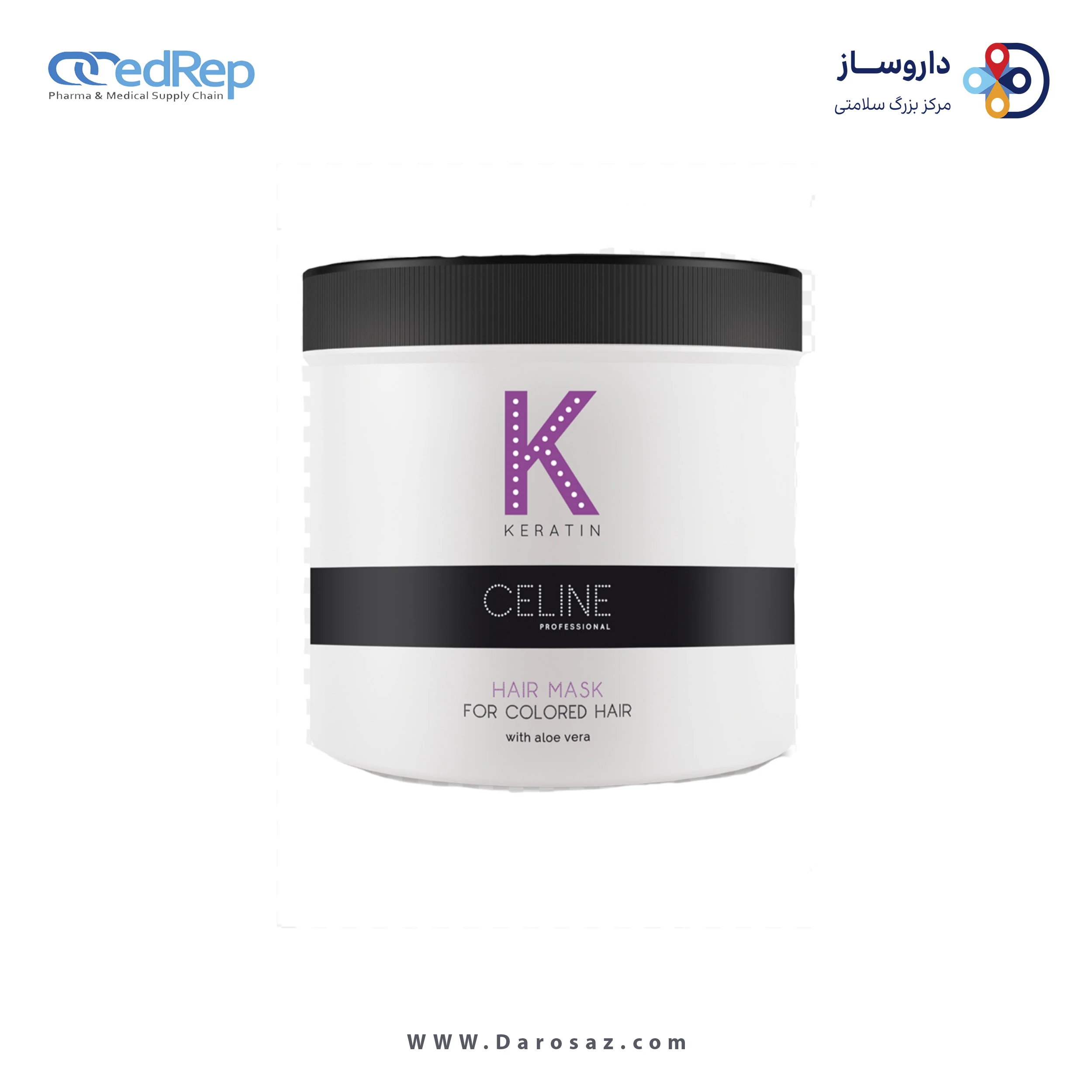 فراورده های حالت دهنده ،نرم کننده وتثبیت کننده آرایش مو (کرمها ، لوسیونها وروغنها) CELINE HAIR MASK FOR COLORED HAIR with aloe vera