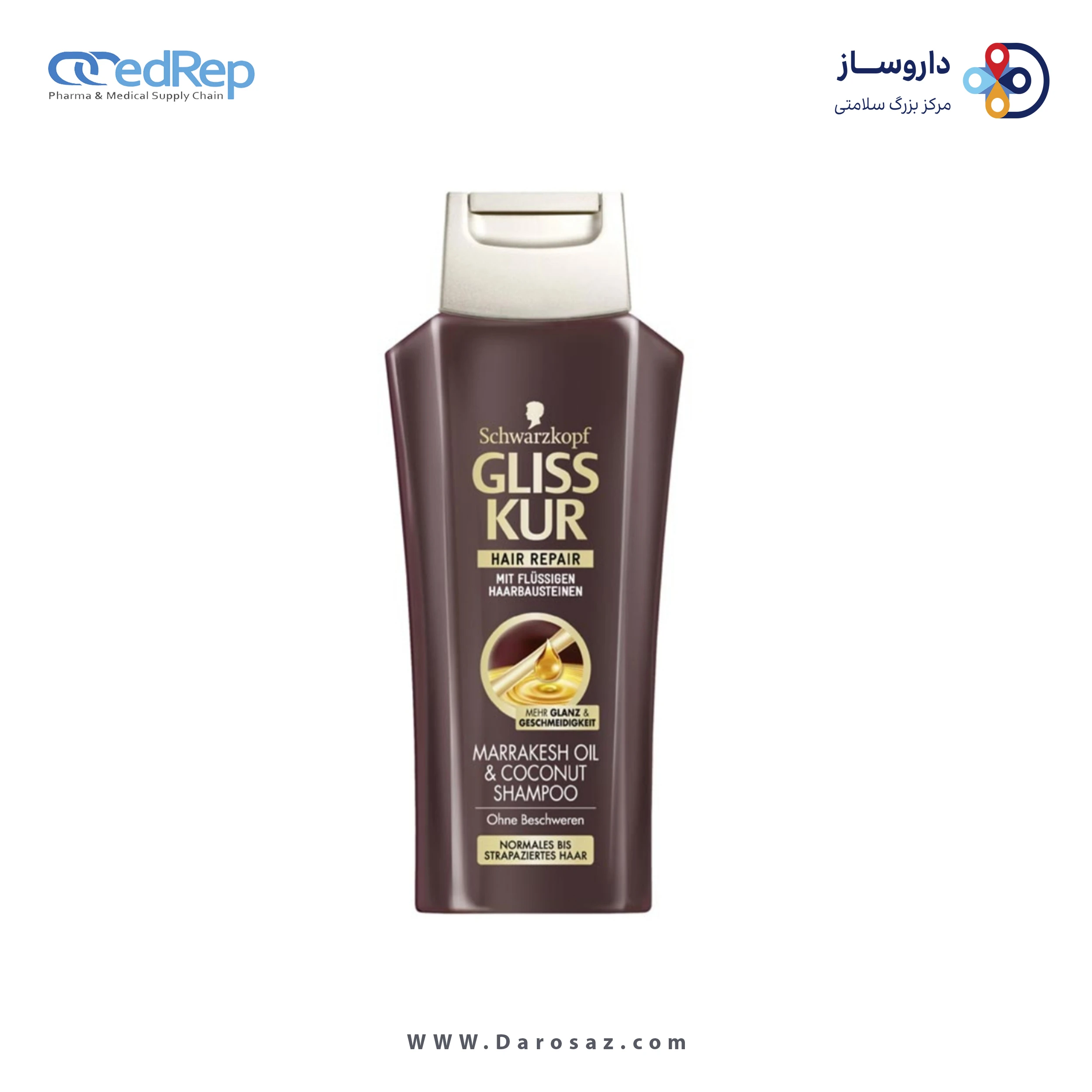 فراورده های حالت دهنده ،نرم کننده وتثبیت کننده آرایش مو (کرمها ، لوسیونها وروغنها) GLISS Marrakesh Oil & Coconut Conditioner