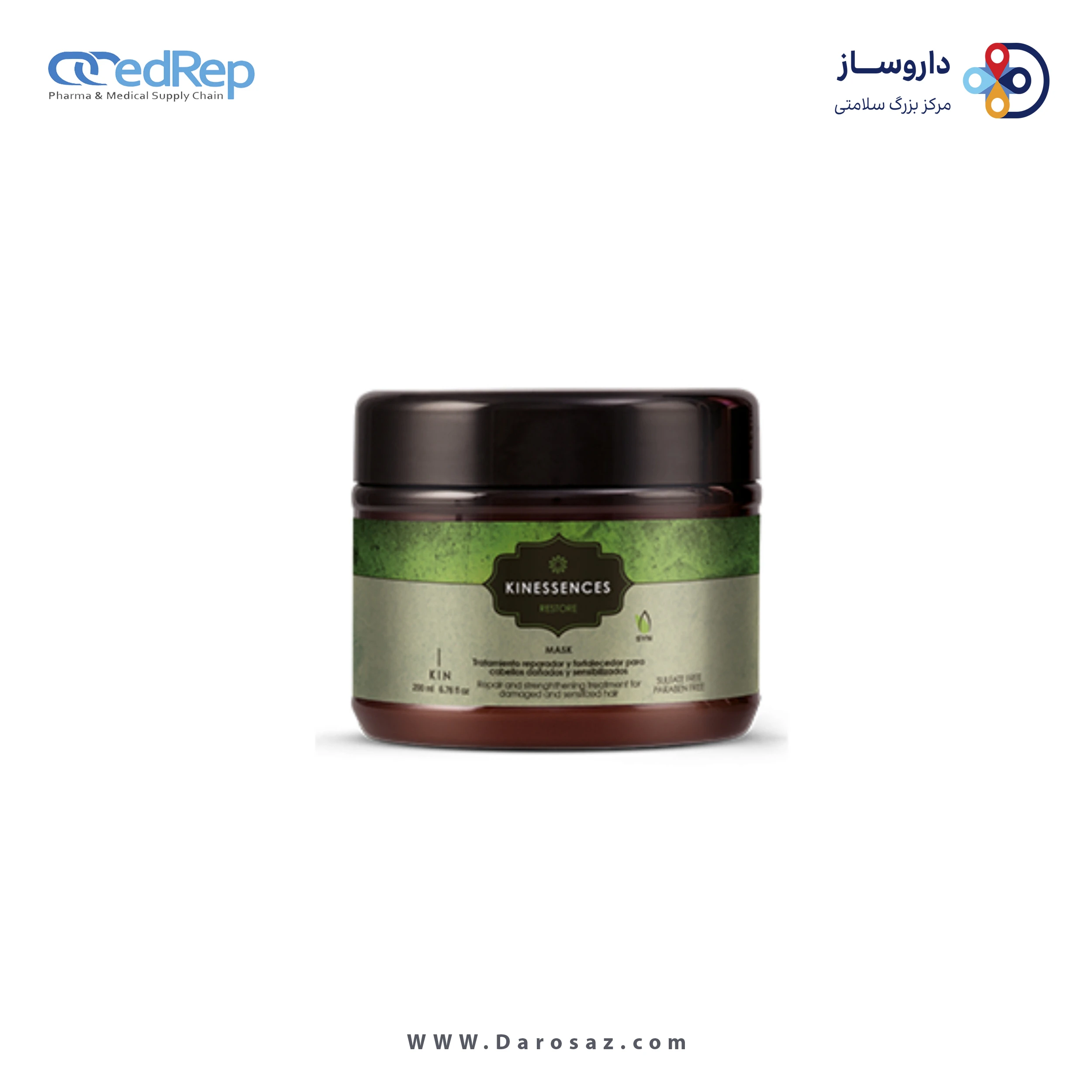 فراورده های حالت دهنده ،نرم کننده وتثبیت کننده آرایش مو (کرمها ، لوسیونها وروغنها) KIN KINESSENCES RESTORE MASK ‎ 6.52