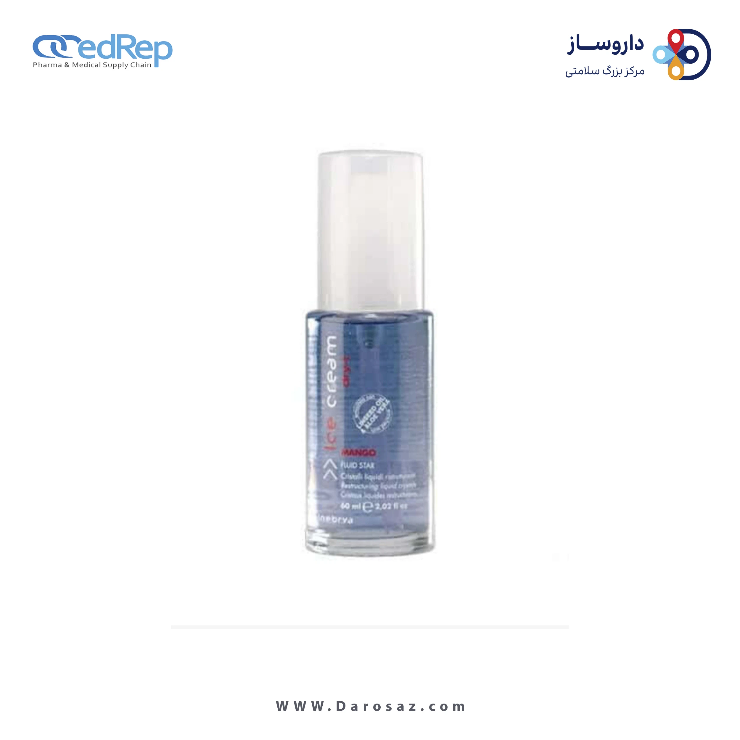 فراورده های حالت دهنده ،نرم کننده وتثبیت کننده آرایش مو (کرمها ، لوسیونها وروغنها) INEBRYA Crystal Serum Fluid Star