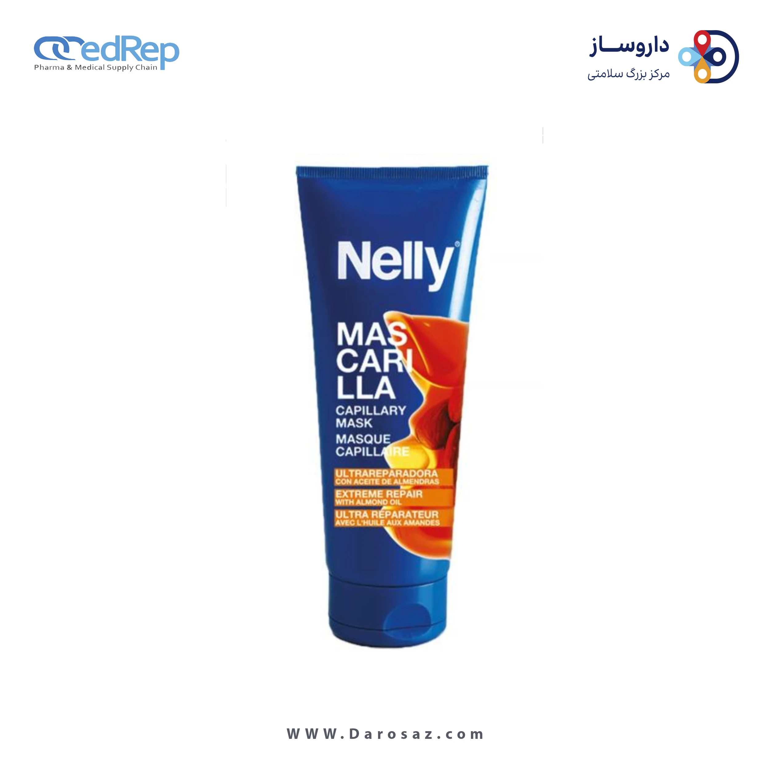 فراورده های حالت دهنده ،نرم کننده وتثبیت کننده آرایش مو (کرمها ، لوسیونها وروغنها) NELLY Capilary Mask Extreme Repair With Almond Oil