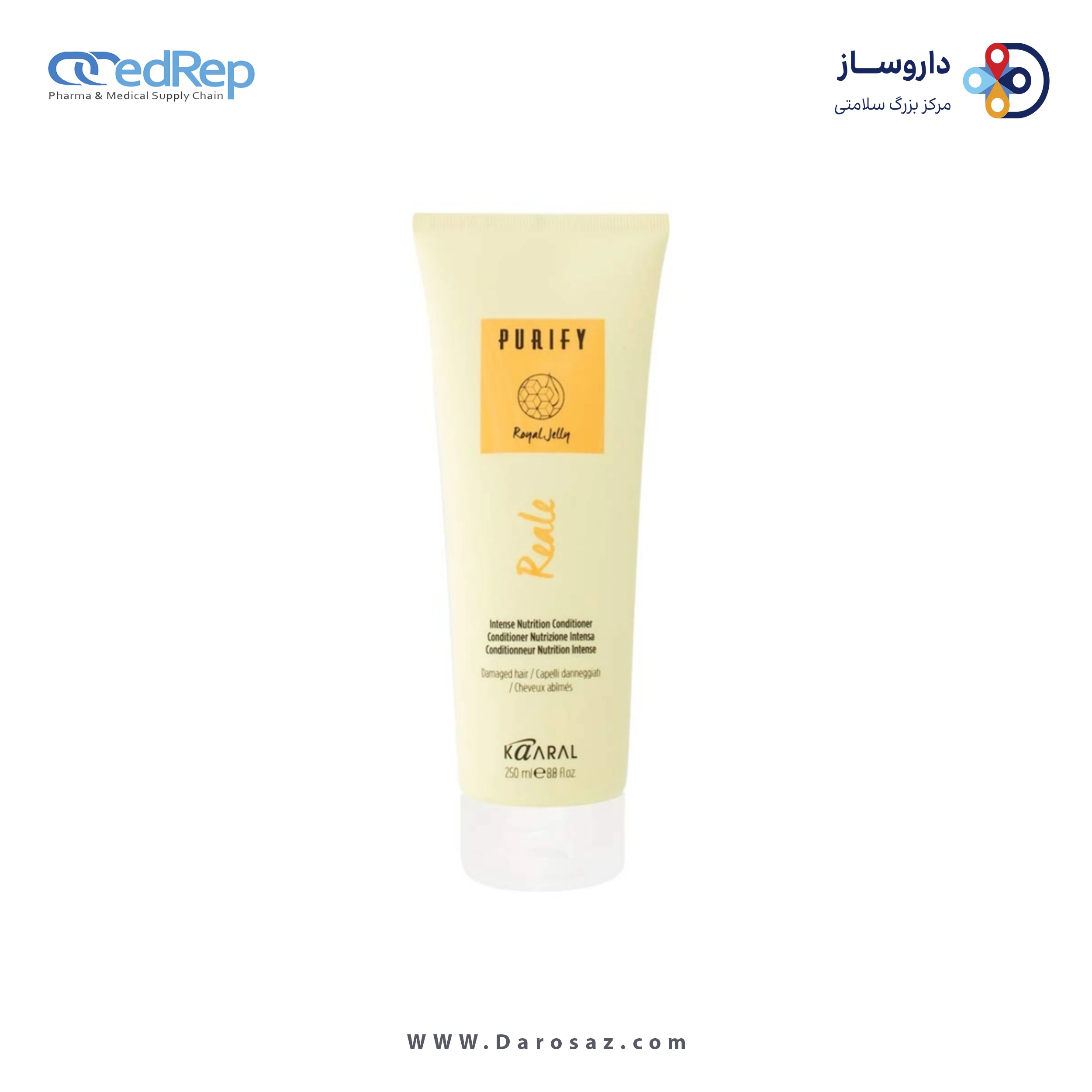 فراورده های حالت دهنده ،نرم کننده وتثبیت کننده آرایش مو (کرمها ، لوسیونها وروغنها) KAARAL Reale Intense Nutrition Conditioner 250 ml