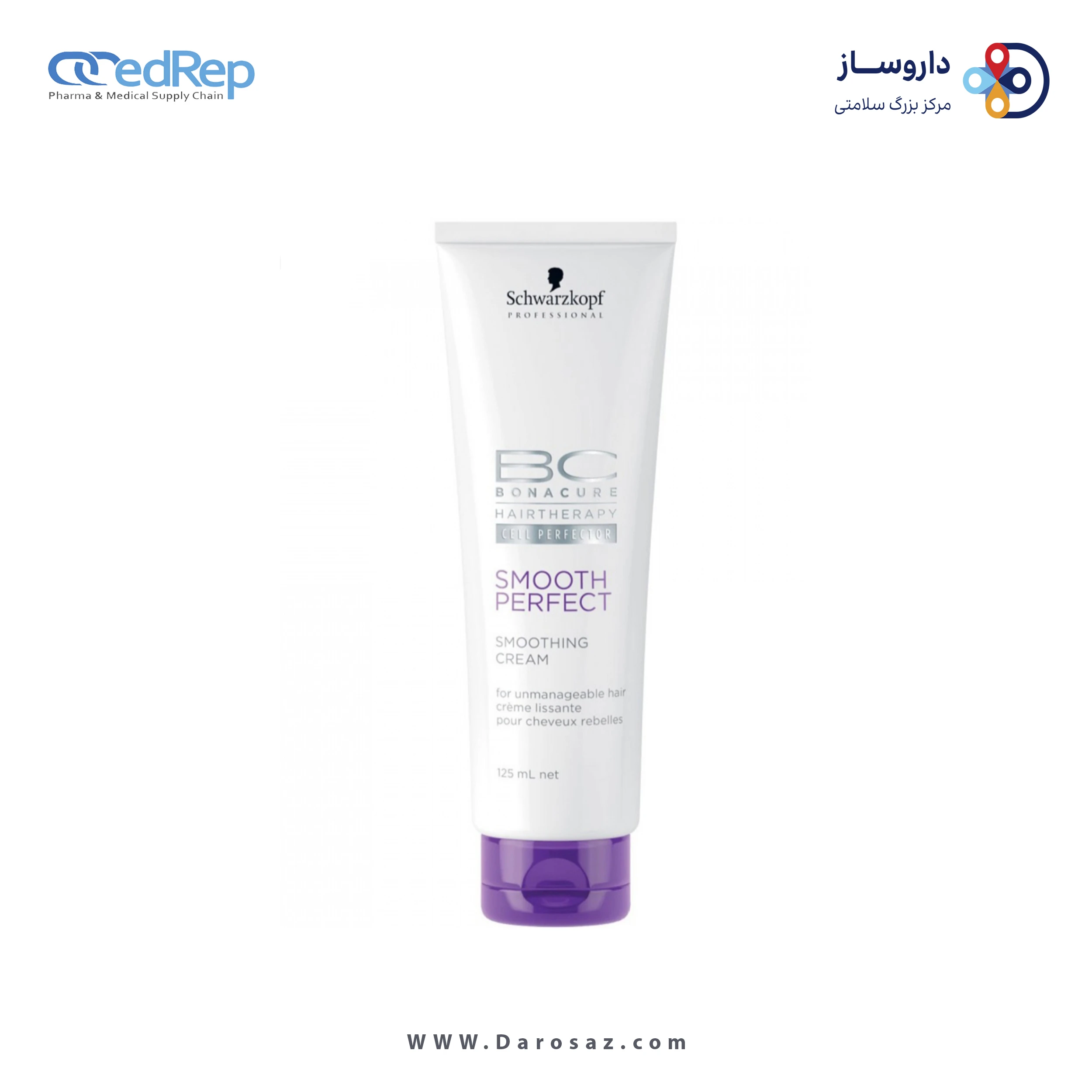 فراورده های حالت دهنده ،نرم کننده وتثبیت کننده آرایش مو (کرمها ، لوسیونها وروغنها) BC BONACURE Hair therapy CELL PERFECTOR SMOOTH PERFECT SMOOTHING Cream for unmanageable hair 125ml