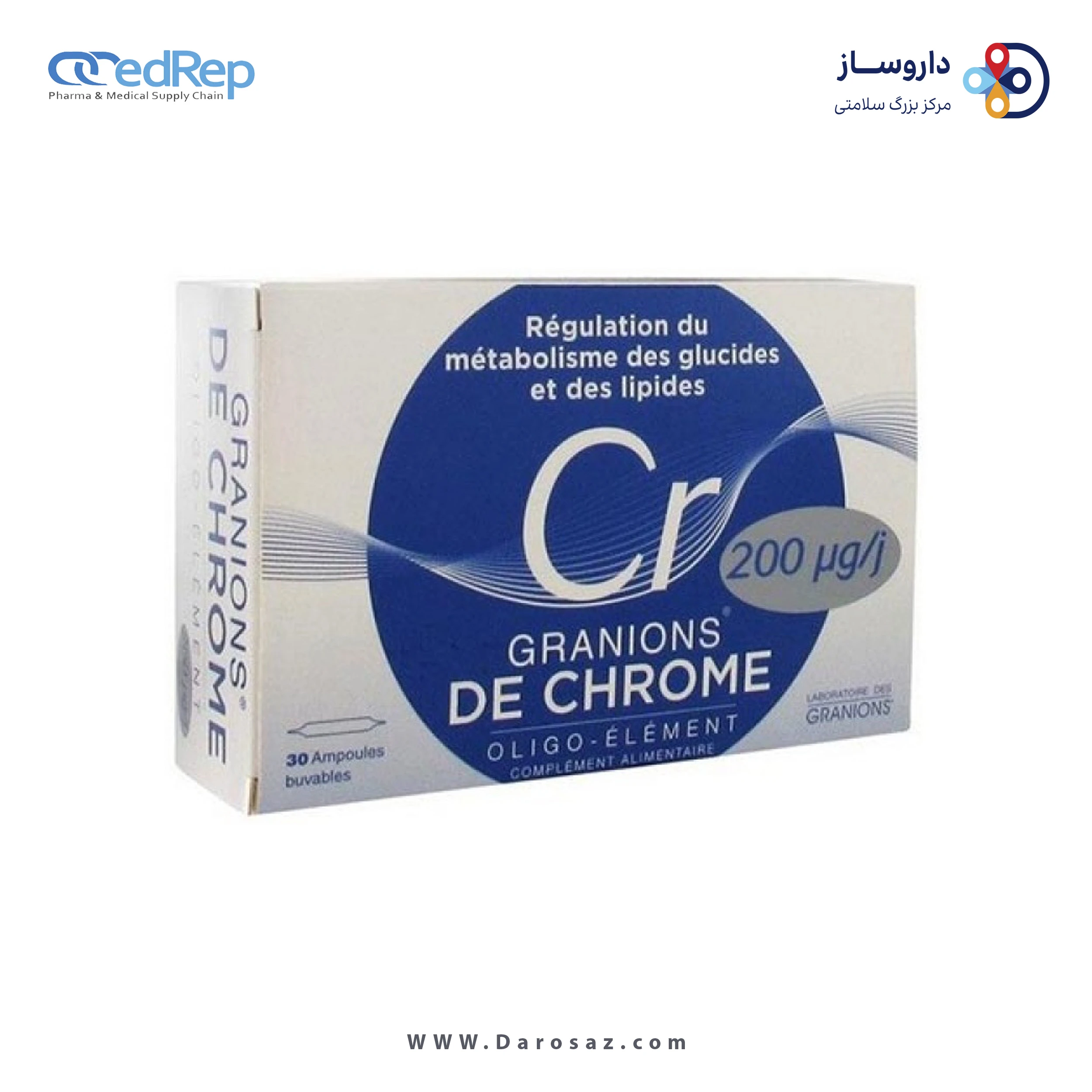 کروم 200 میکروگرم 60 میلی لیتر محلول خوراکی