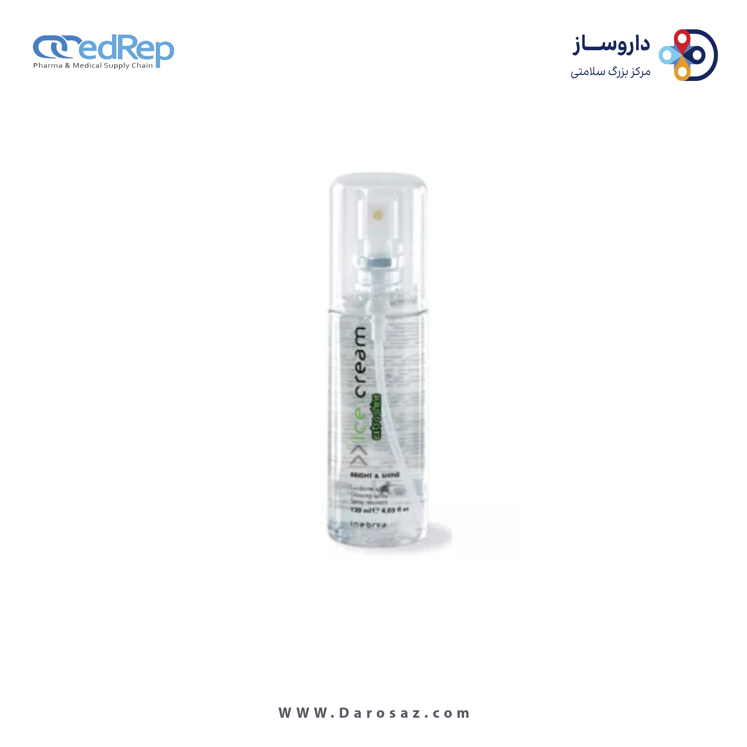 فراورده های حالت دهنده ،نرم کننده وتثبیت کننده آرایش مو (کرمها ، لوسیونها وروغنها) INEBRYA Spray Bright & Shine