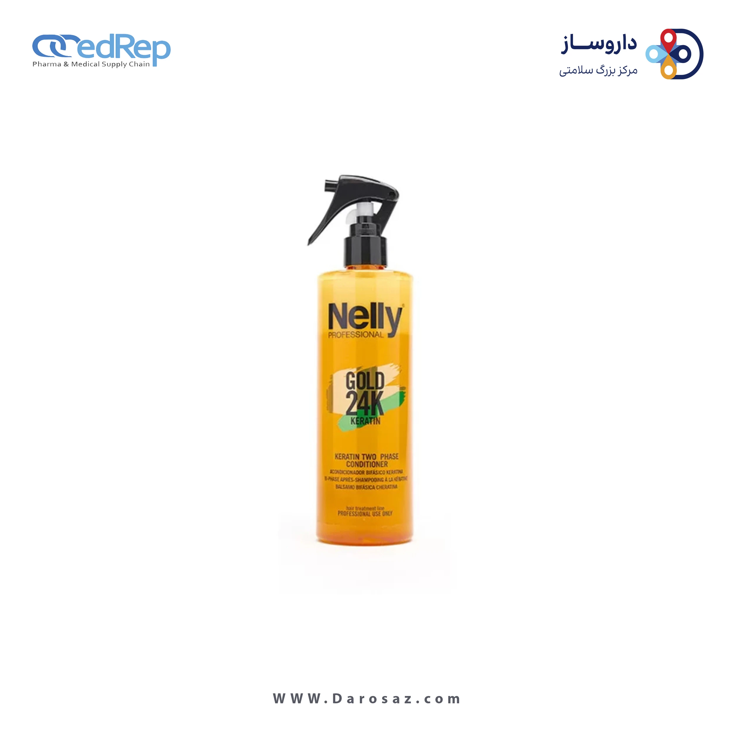 فراورده های حالت دهنده ،نرم کننده وتثبیت کننده آرایش مو (کرمها ، لوسیونها وروغنها) NELLY GOLD KERATIN REONSTRUCTOR