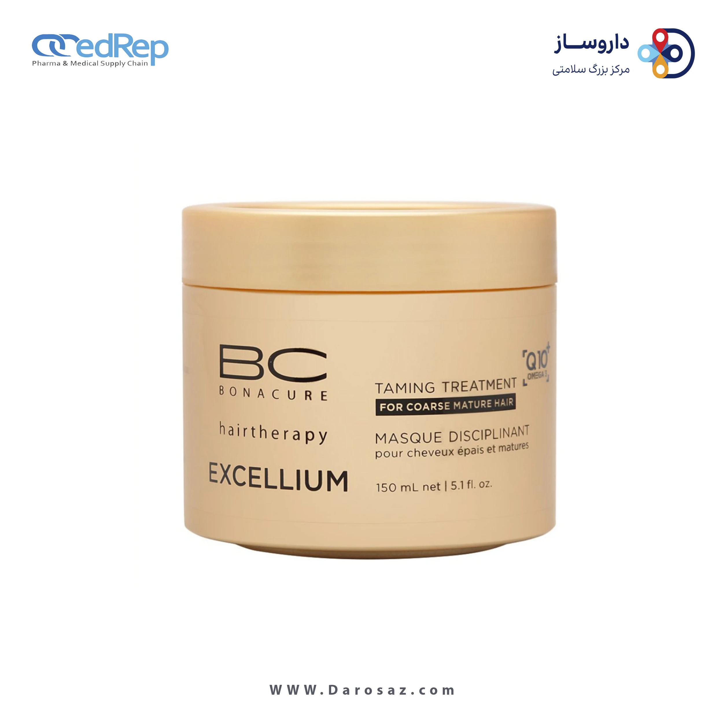 فراورده های حالت دهنده ،نرم کننده وتثبیت کننده آرایش مو (کرمها ، لوسیونها وروغنها) BC BONACURE HAIRTHERAPY EXCELLIUM TAMING TREATMENT for course mature hair