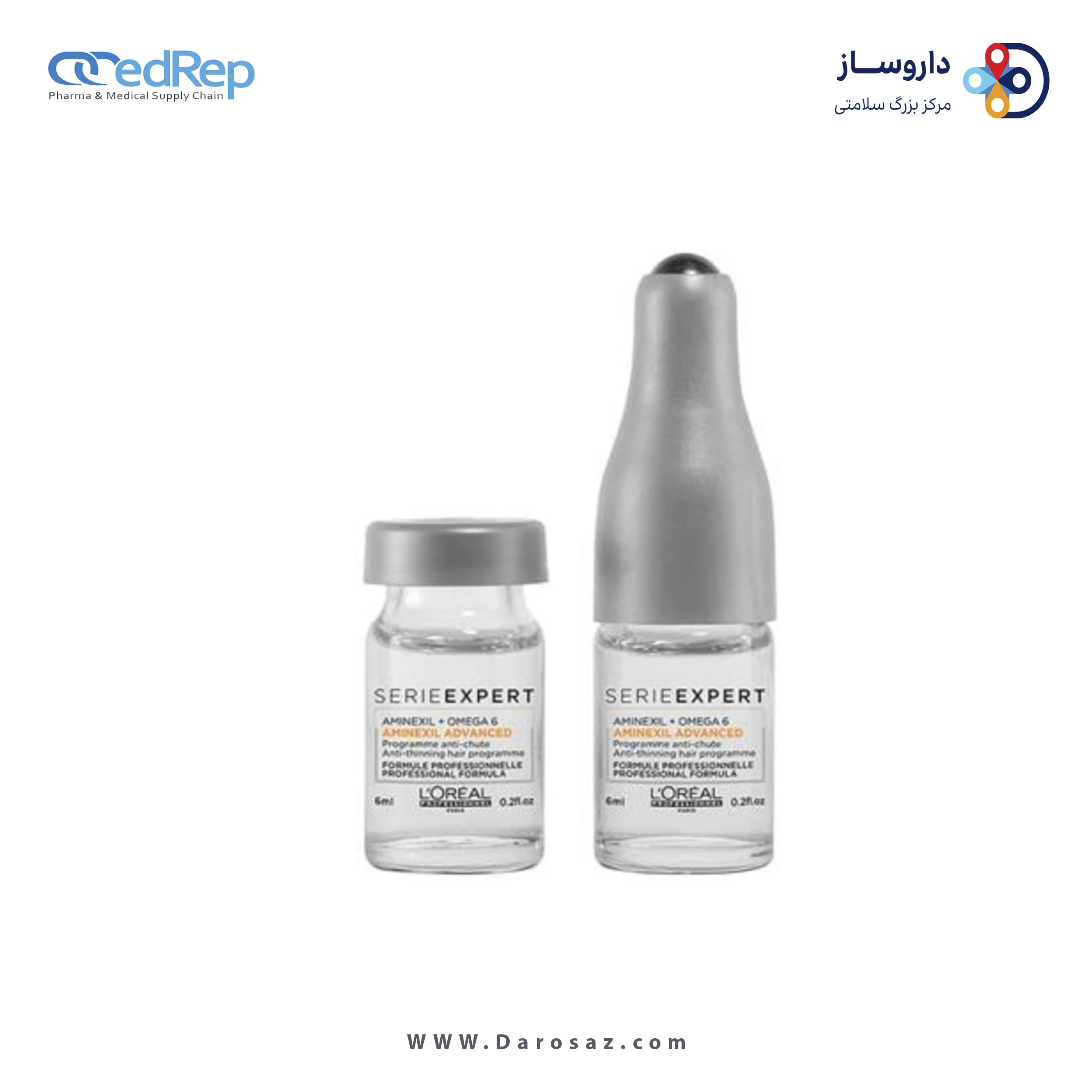 فراورده های حالت دهنده ،نرم کننده وتثبیت کننده آرایش مو (کرمها ، لوسیونها وروغنها) L'OREAL PROFESSIONNEL Serie Expert Aminexil Advanced Double Action Anti Hair Loss Programme For Professional Use