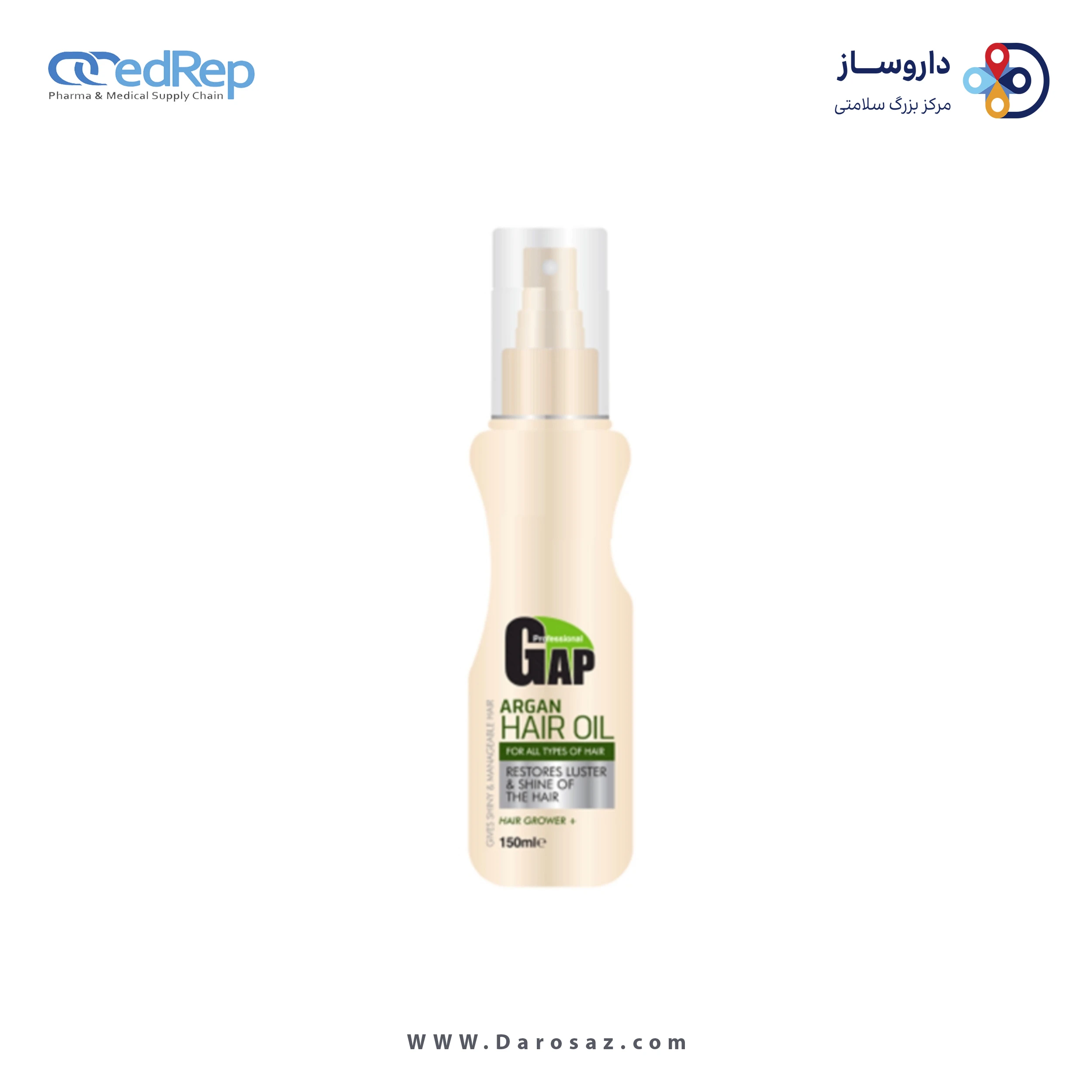 فراورده های حالت دهنده ،نرم کننده وتثبیت کننده آرایش مو (کرمها ، لوسیونها وروغنها) GAP Argan Hair Oil for all types