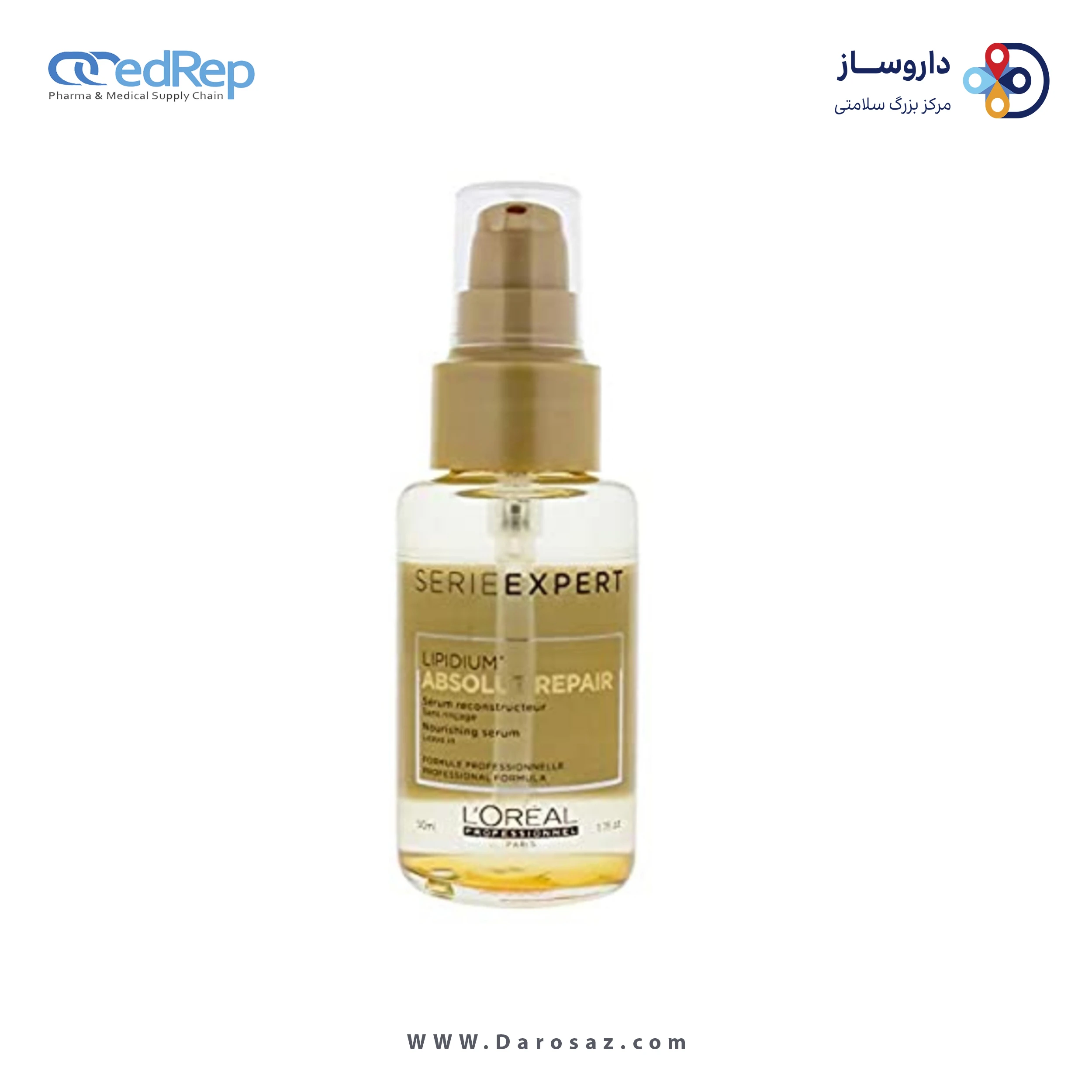 فراورده های حالت دهنده ،نرم کننده وتثبیت کننده آرایش مو (کرمها ، لوسیونها وروغنها) L'OREAL PROFESSIONNEL Serie Expert Absolut Repair Lipidium/Nourishing Serum/Very Damaged Hair 50ml PAKIGING2