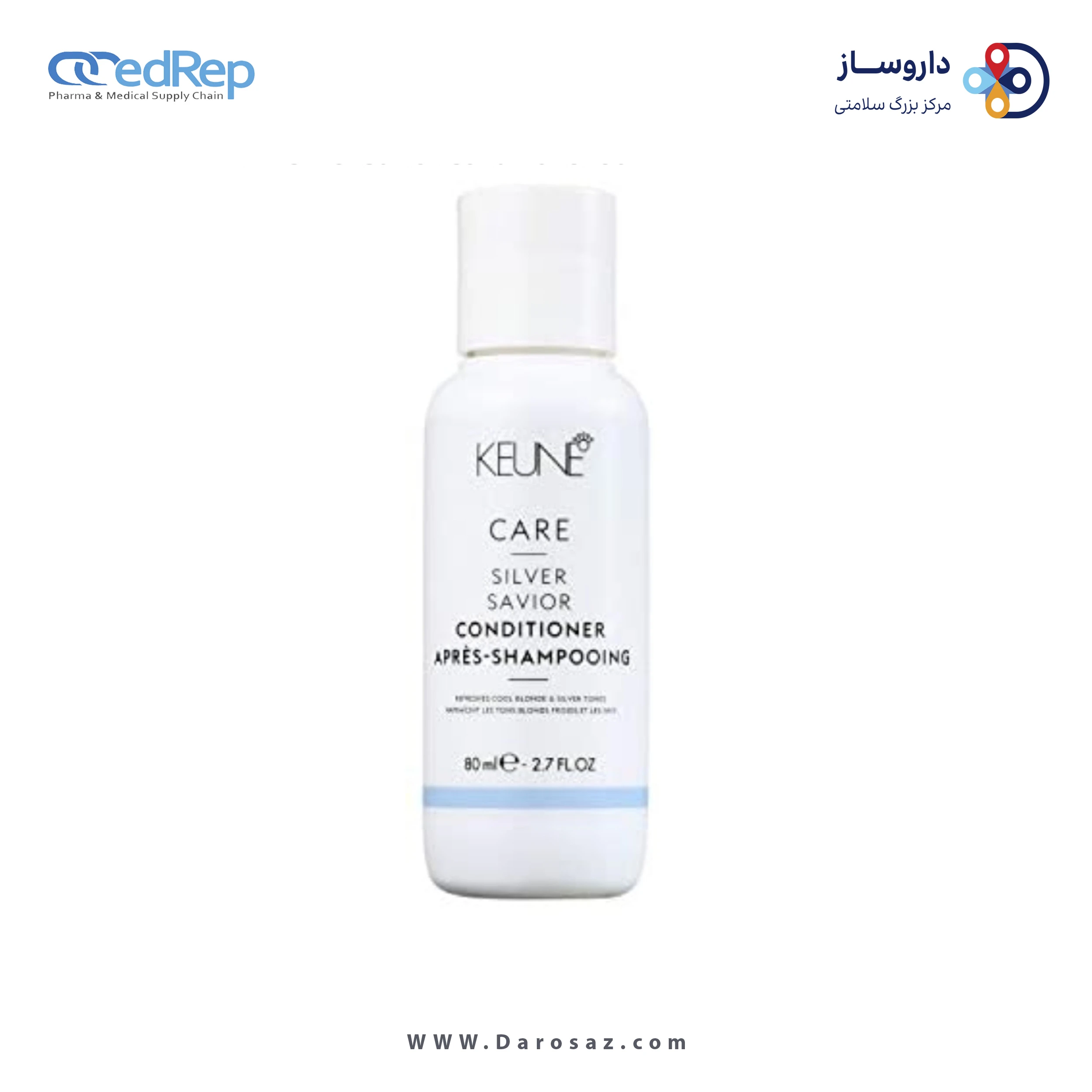 فراورده های حالت دهنده ،نرم کننده وتثبیت کننده آرایش مو (کرمها ، لوسیونها وروغنها) KEUNE CARE SILVER SAVIOR CON DITIONER 80 ml